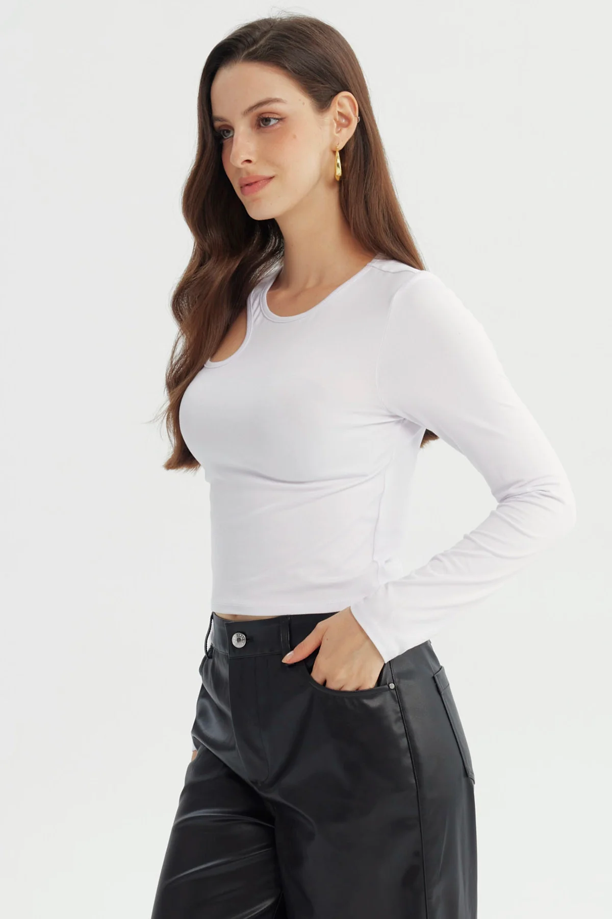 Polera Mujer Ajustado Blanco - Image 2