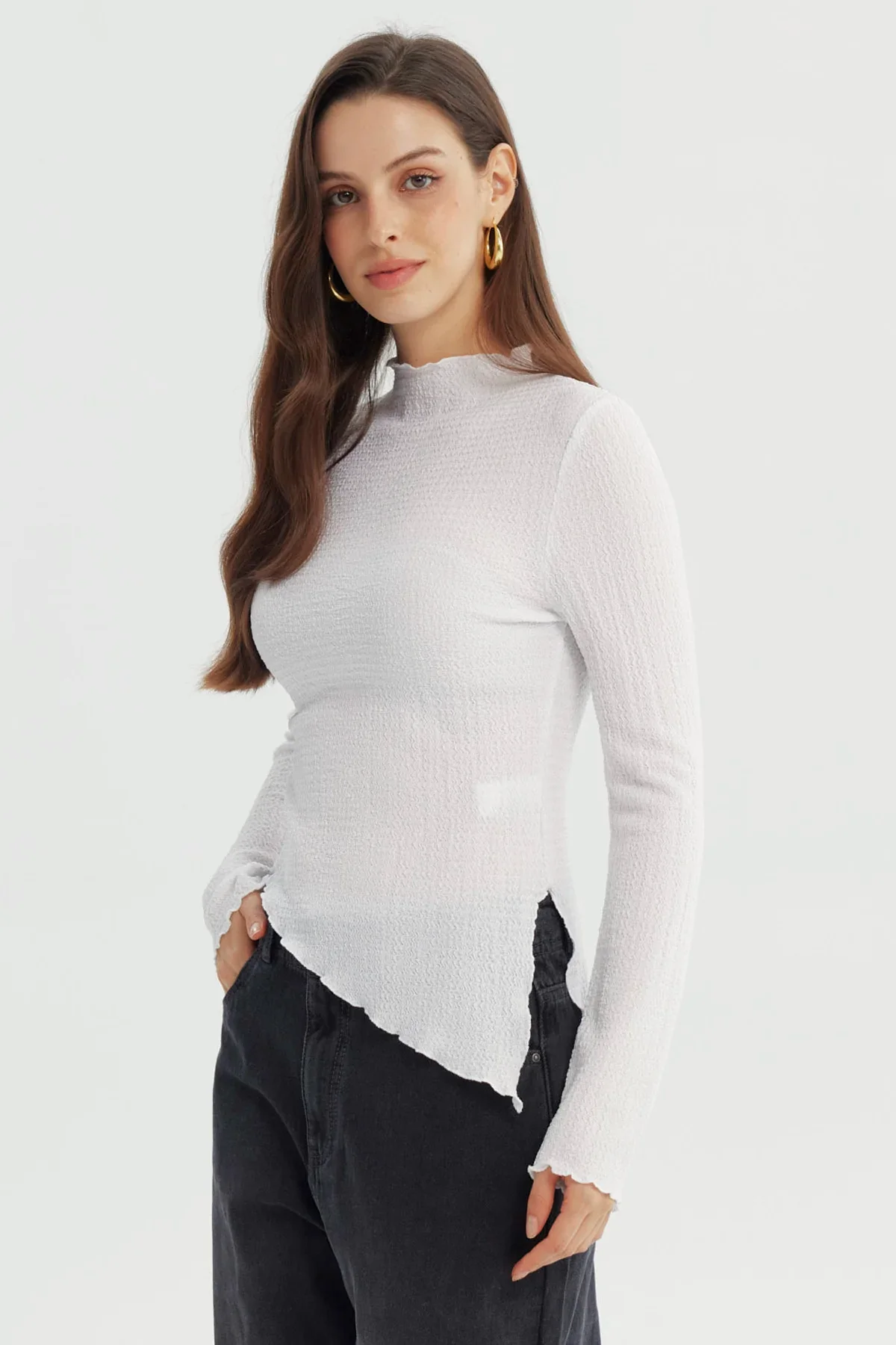 Polera Mujer Ajustado Blanco - Image 2