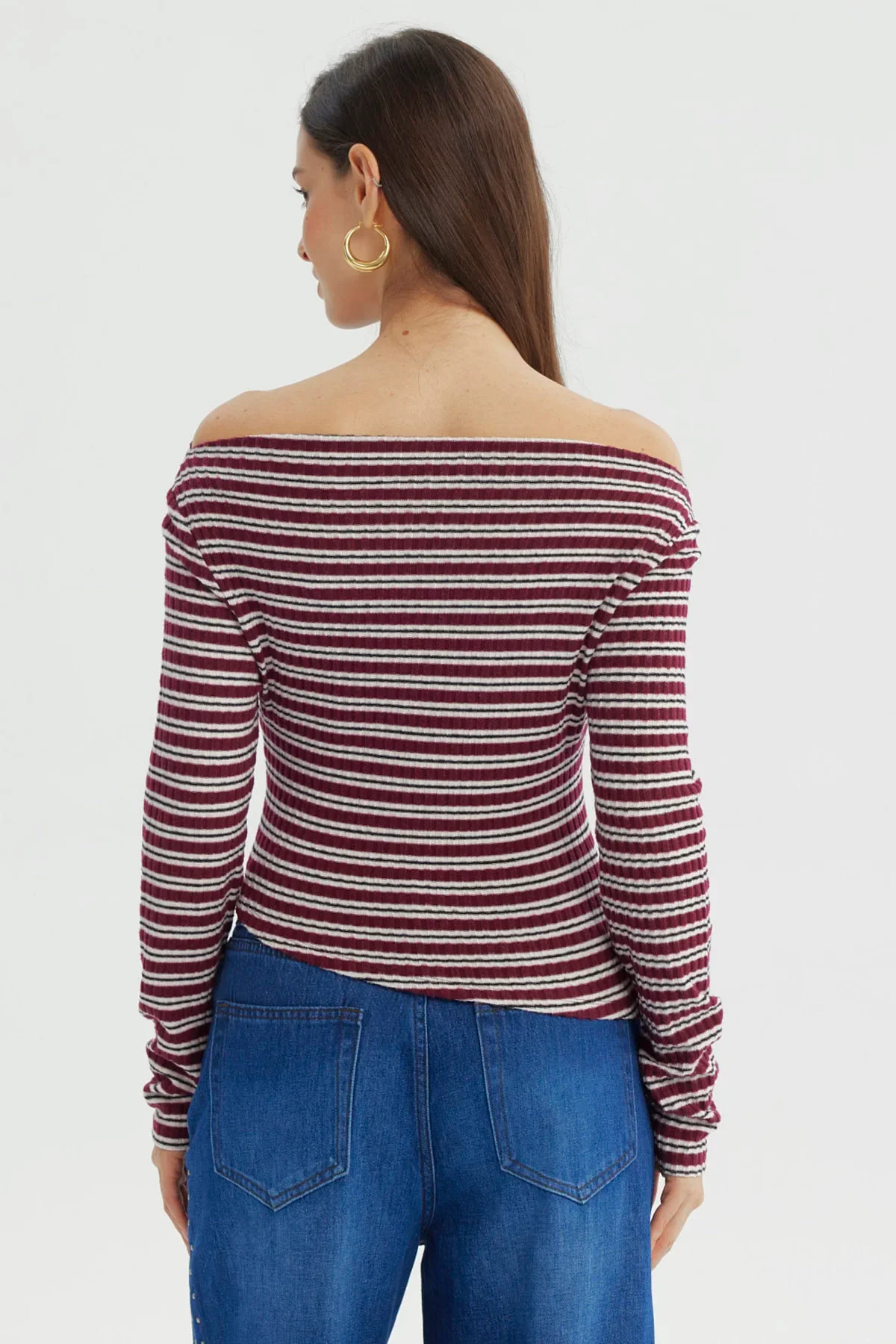 Polera Mujer Ajustado Burdeo - Image 3