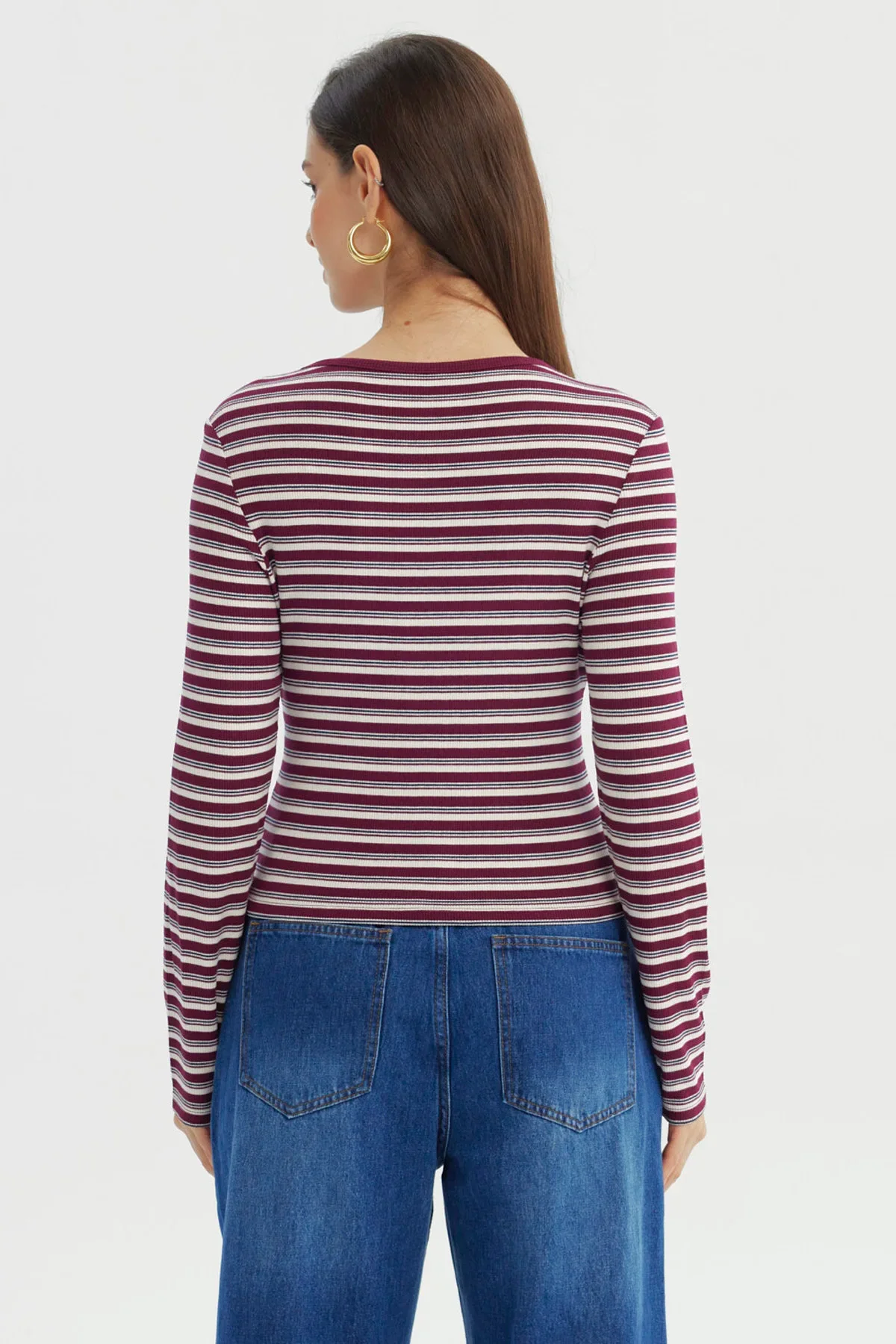 Polera Mujer Ajustado Burdeo - Image 3
