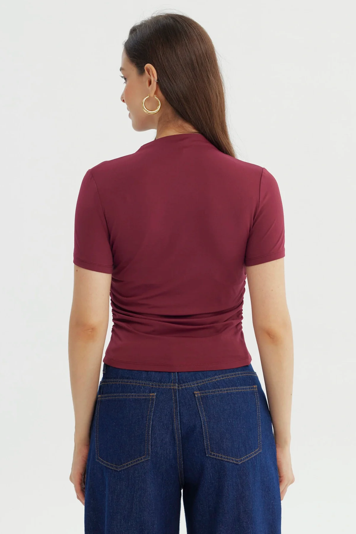 Polera Mujer Ajustado Burdeo - Image 3