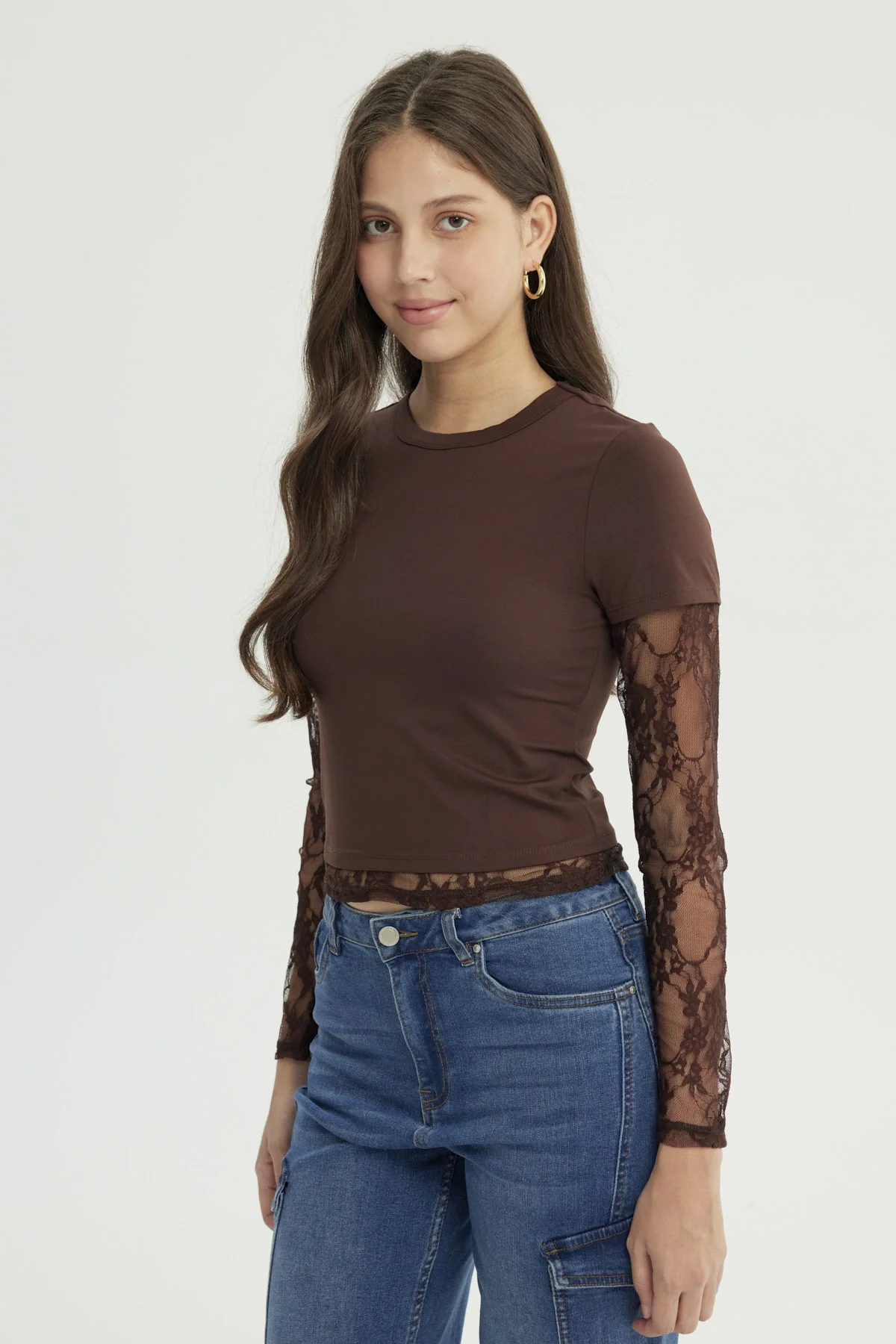 Polera Mujer Ajustado Café - Image 2