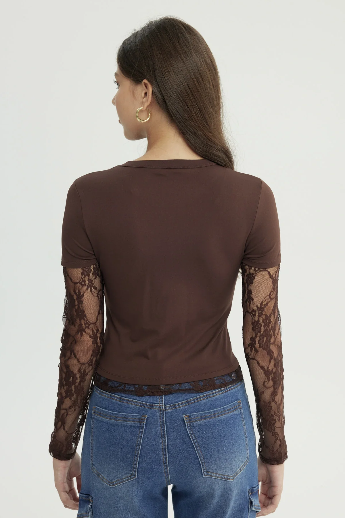 Polera Mujer Ajustado Café - Image 3