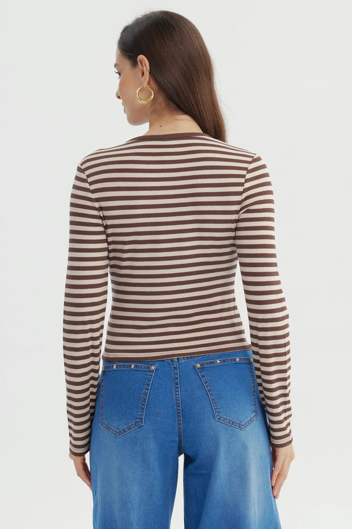 Polera Mujer Ajustado Café - Image 3