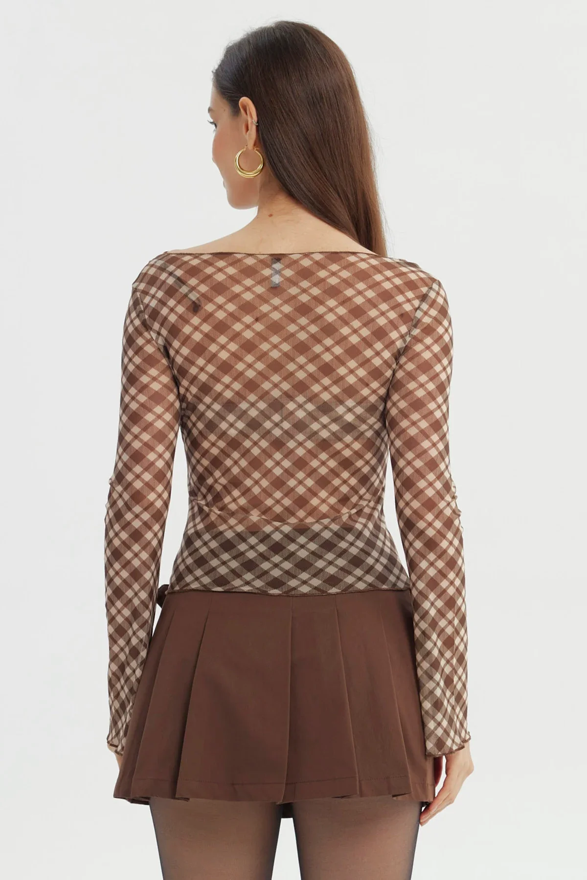 Polera Mujer Ajustado Café - Image 3