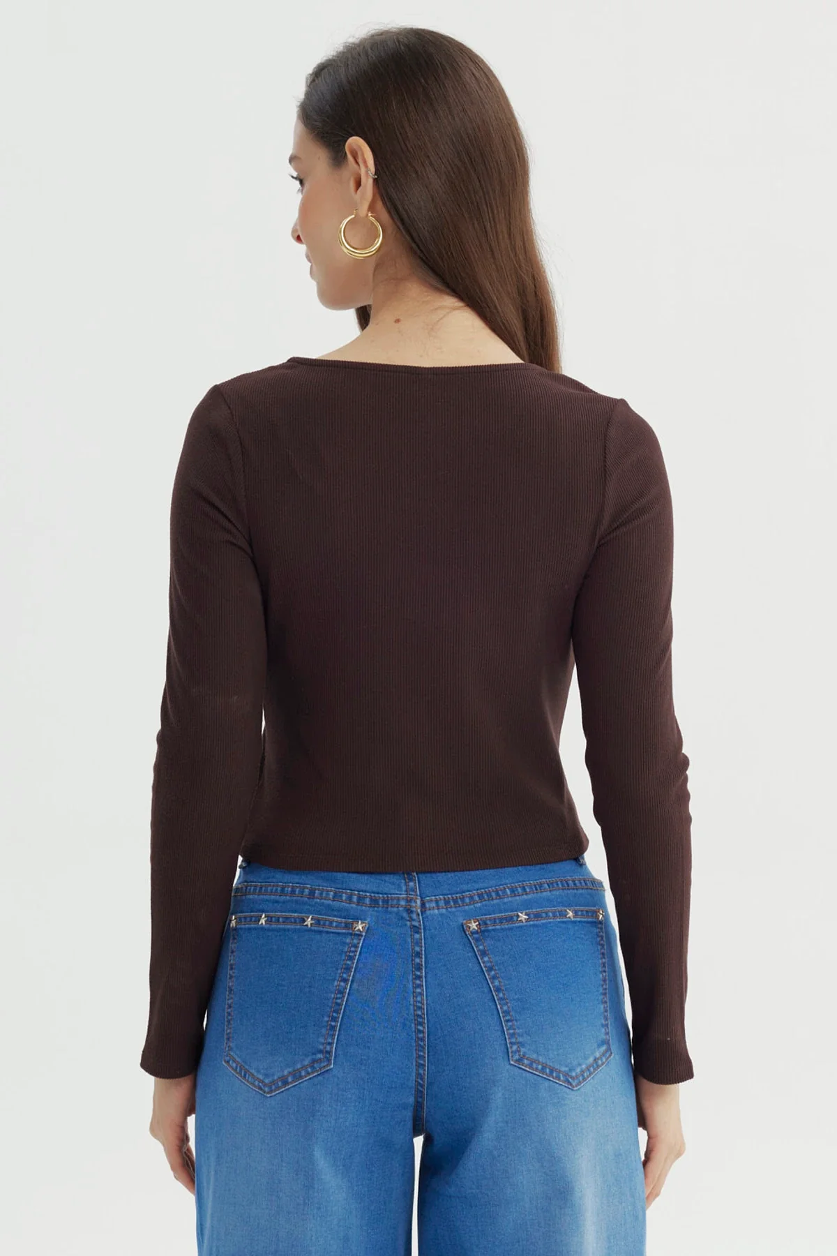 Polera Mujer Ajustado Chocolate - Image 3