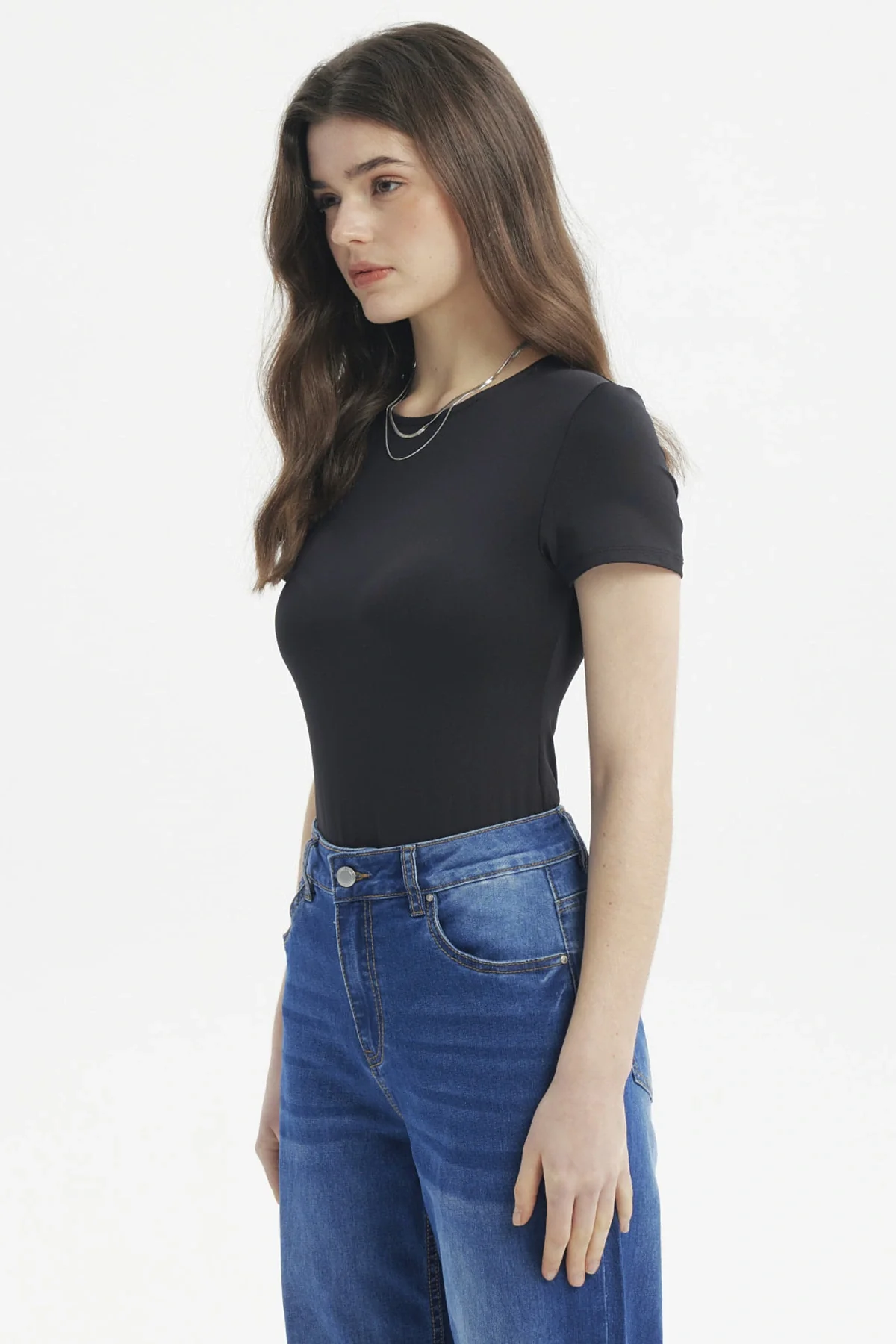 Polera Mujer Ajustado Negro - Image 2