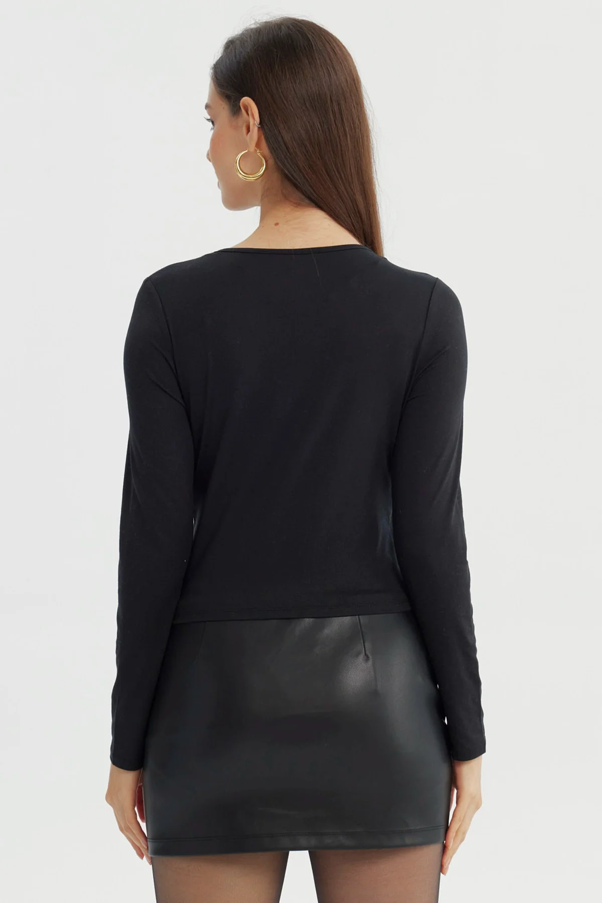 Polera Mujer Ajustado Negro - Image 3
