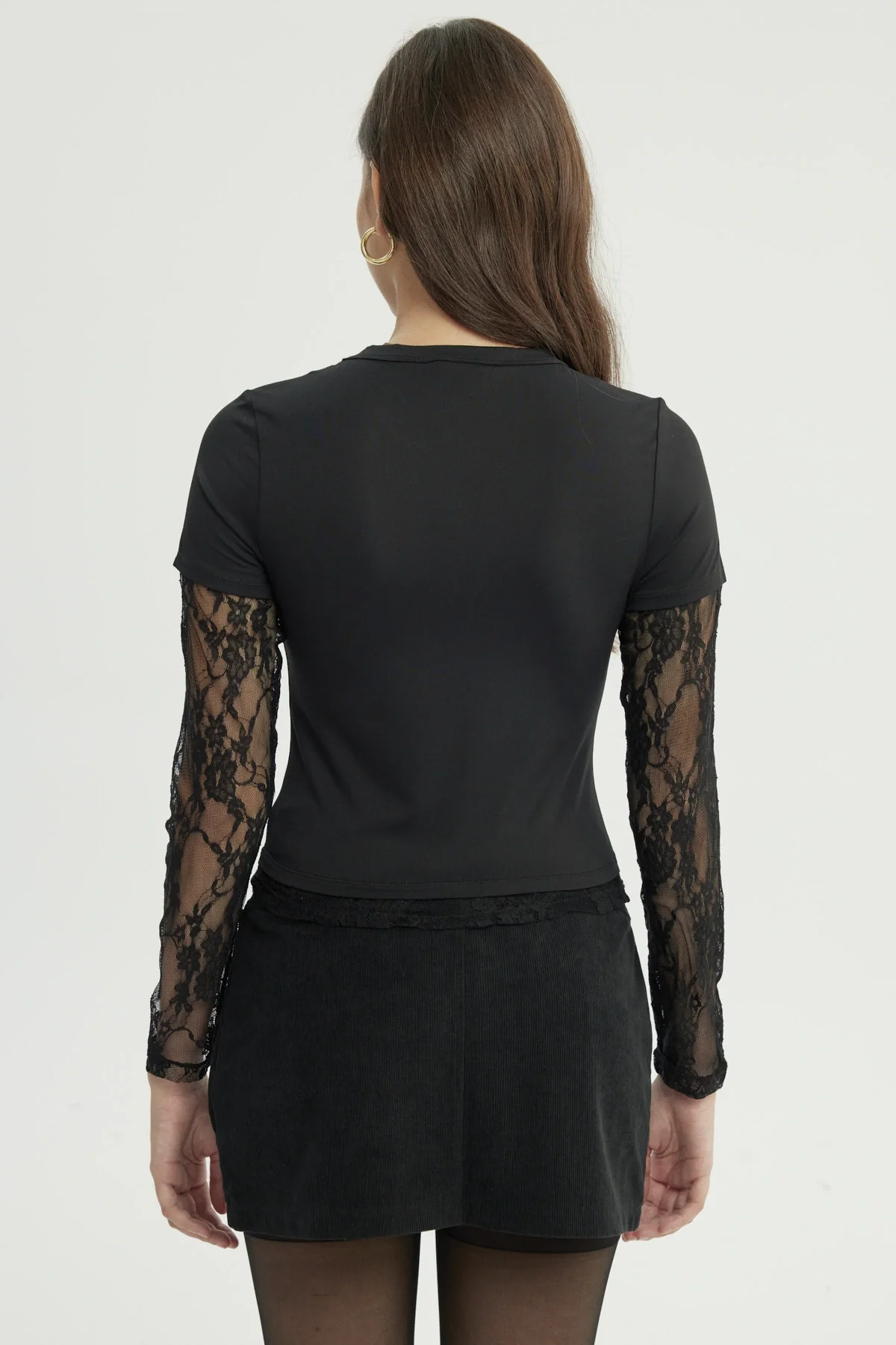 Polera Mujer Ajustado Negro - Image 3