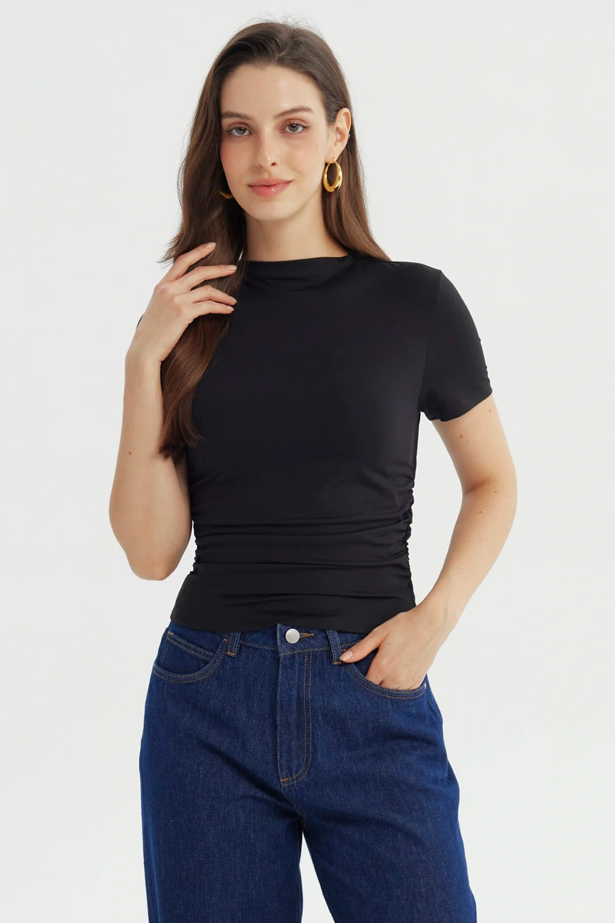 Polera Mujer Ajustado Negro