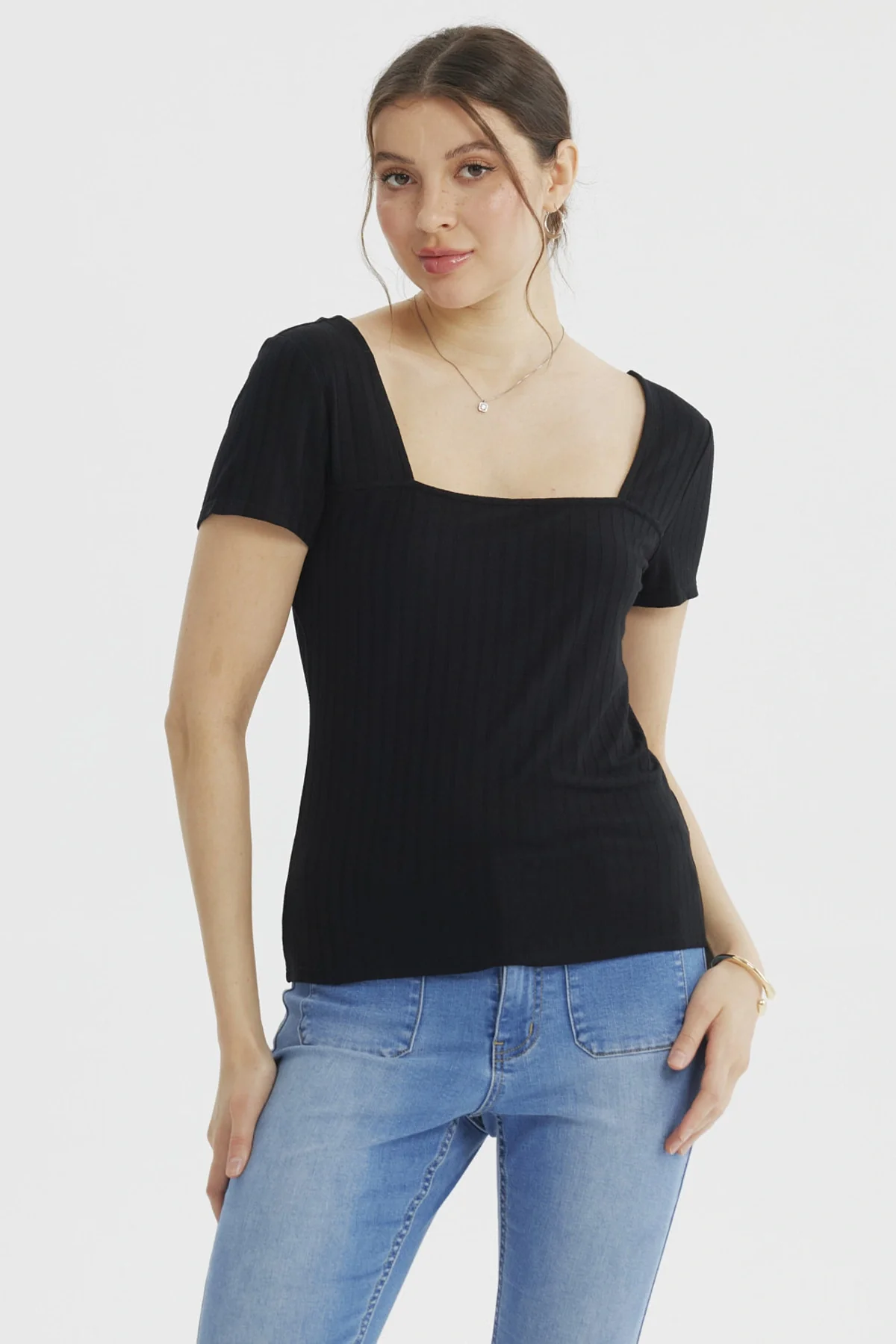 Polera Mujer Ajustado Negro