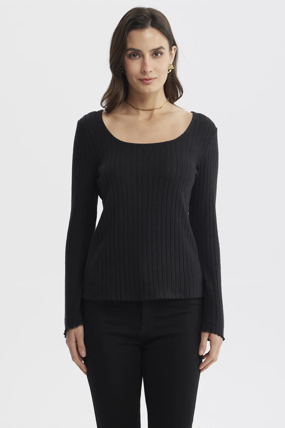 Polera Mujer Ajustado Negro