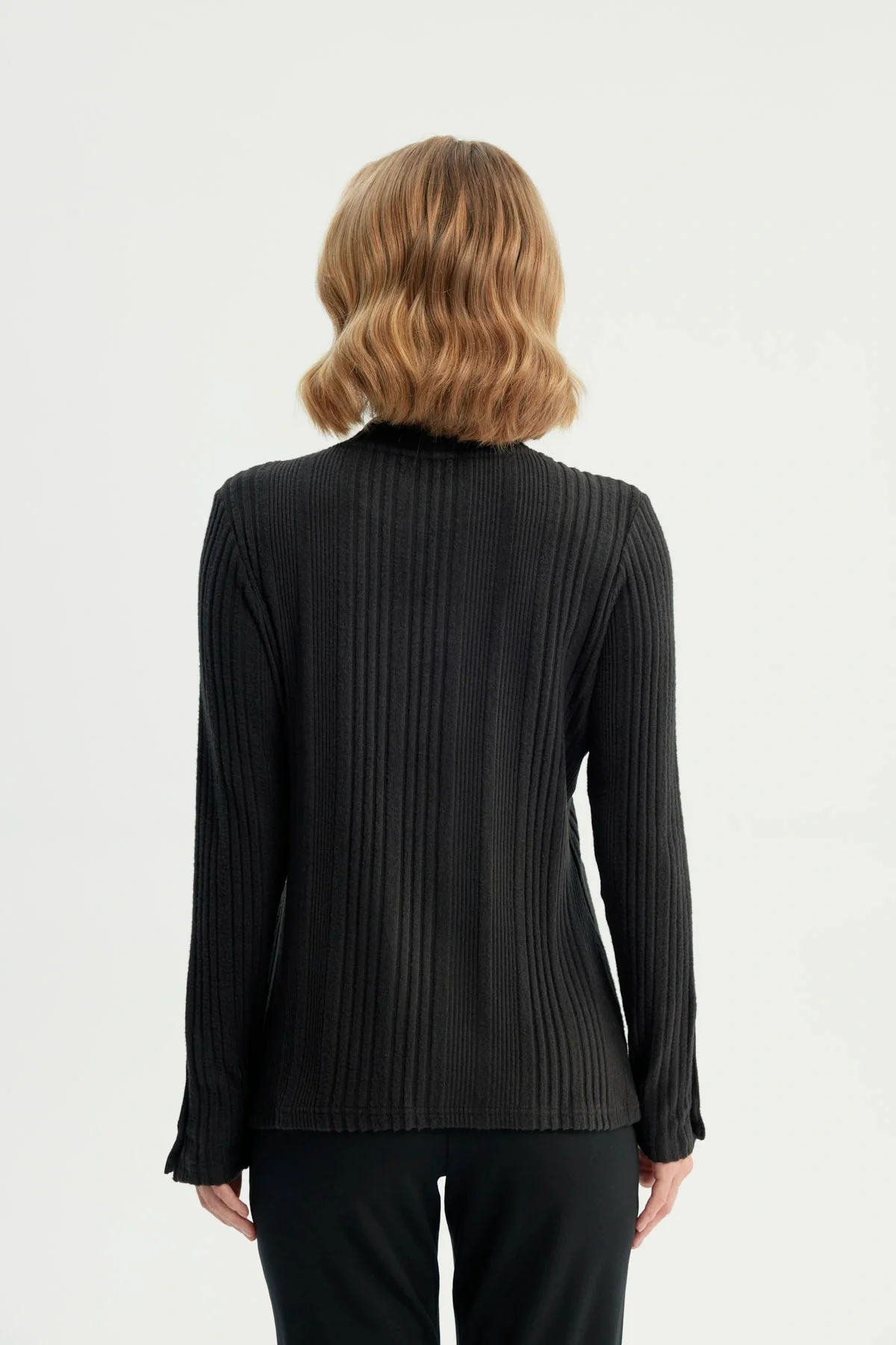 Polera Mujer Ajustado Negro - Image 3
