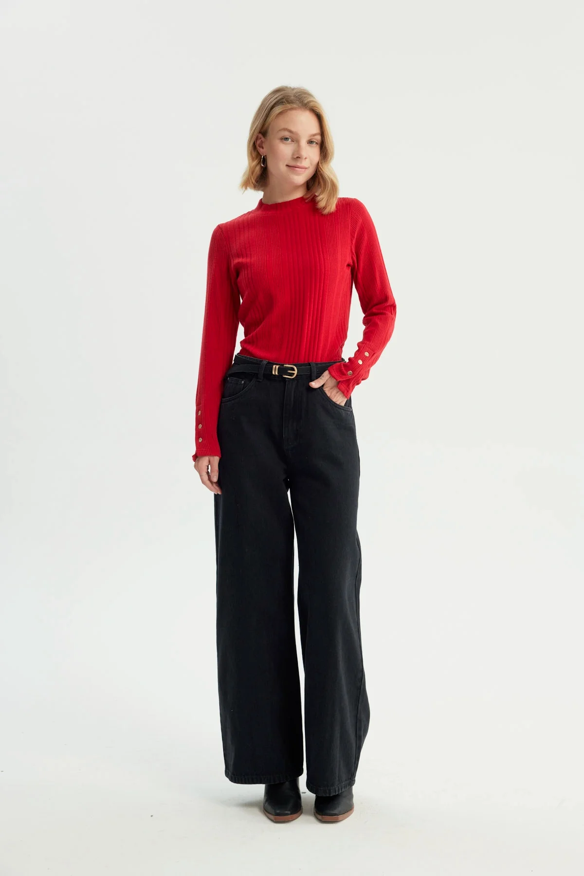 Polera Mujer Ajustado Rojo - Image 4
