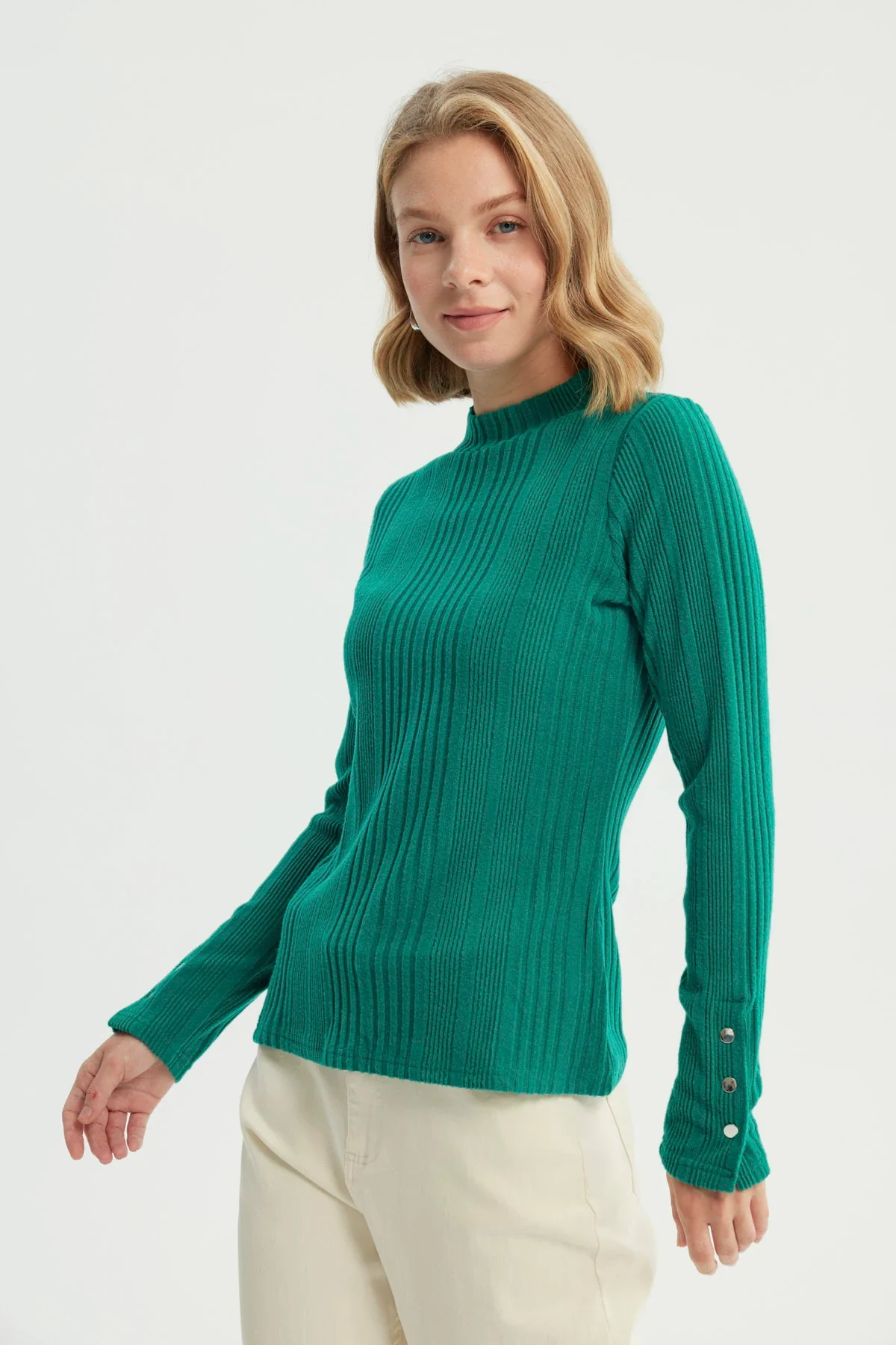 Polera Mujer Ajustado Verde - Image 2
