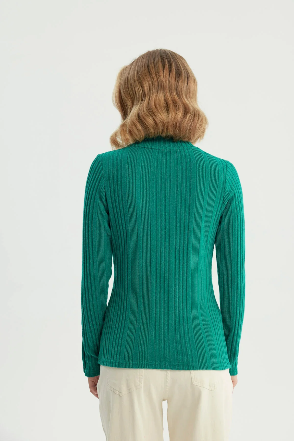 Polera Mujer Ajustado Verde - Image 3