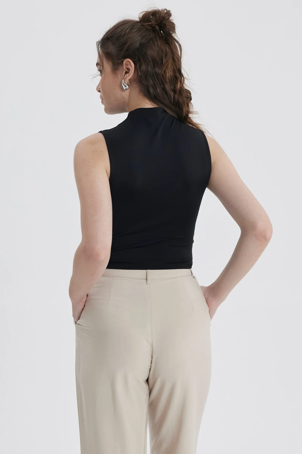 Polera Mujer Basta Asimétrica Negro - Image 3