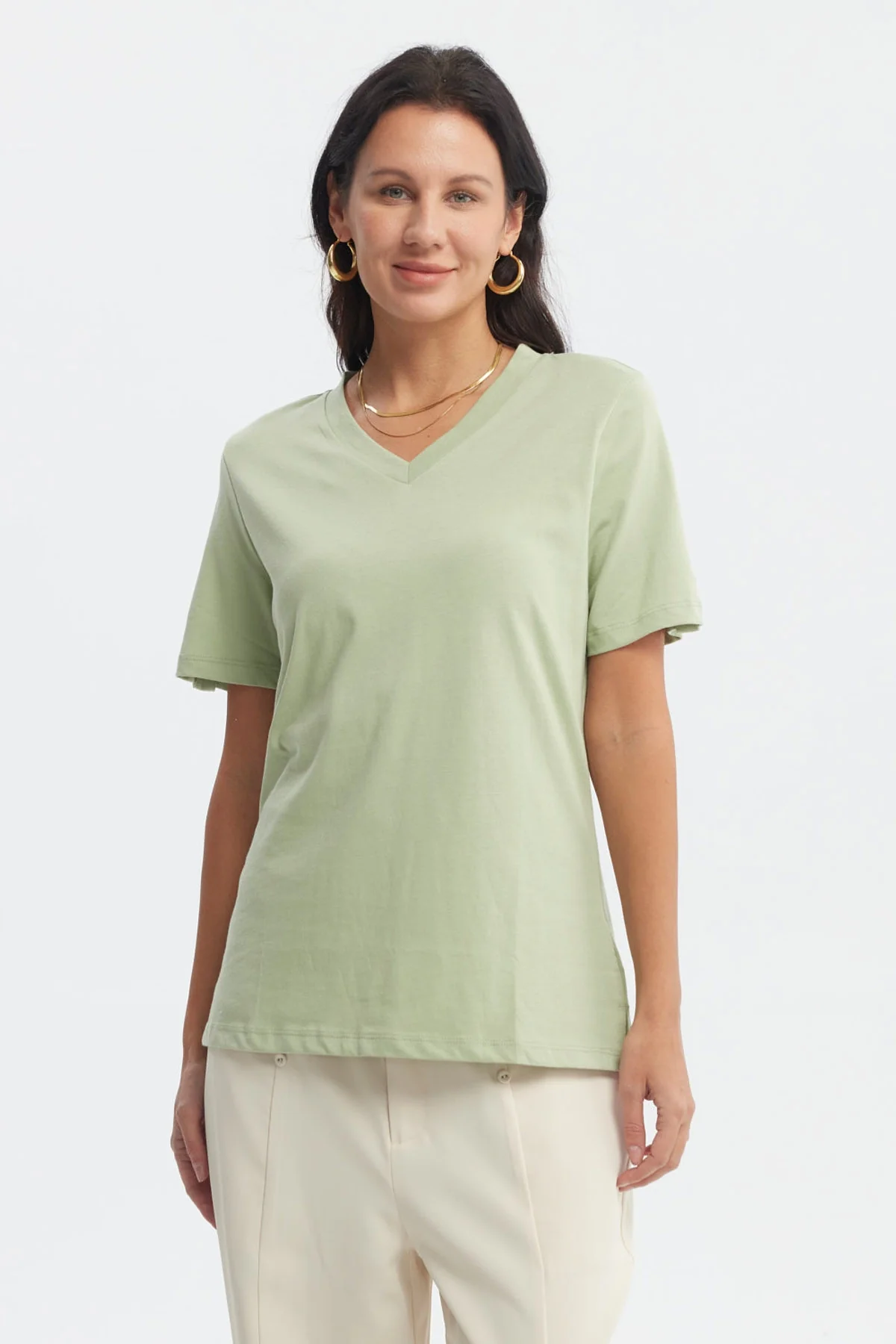 Polera Mujer Casual Verde Olivo