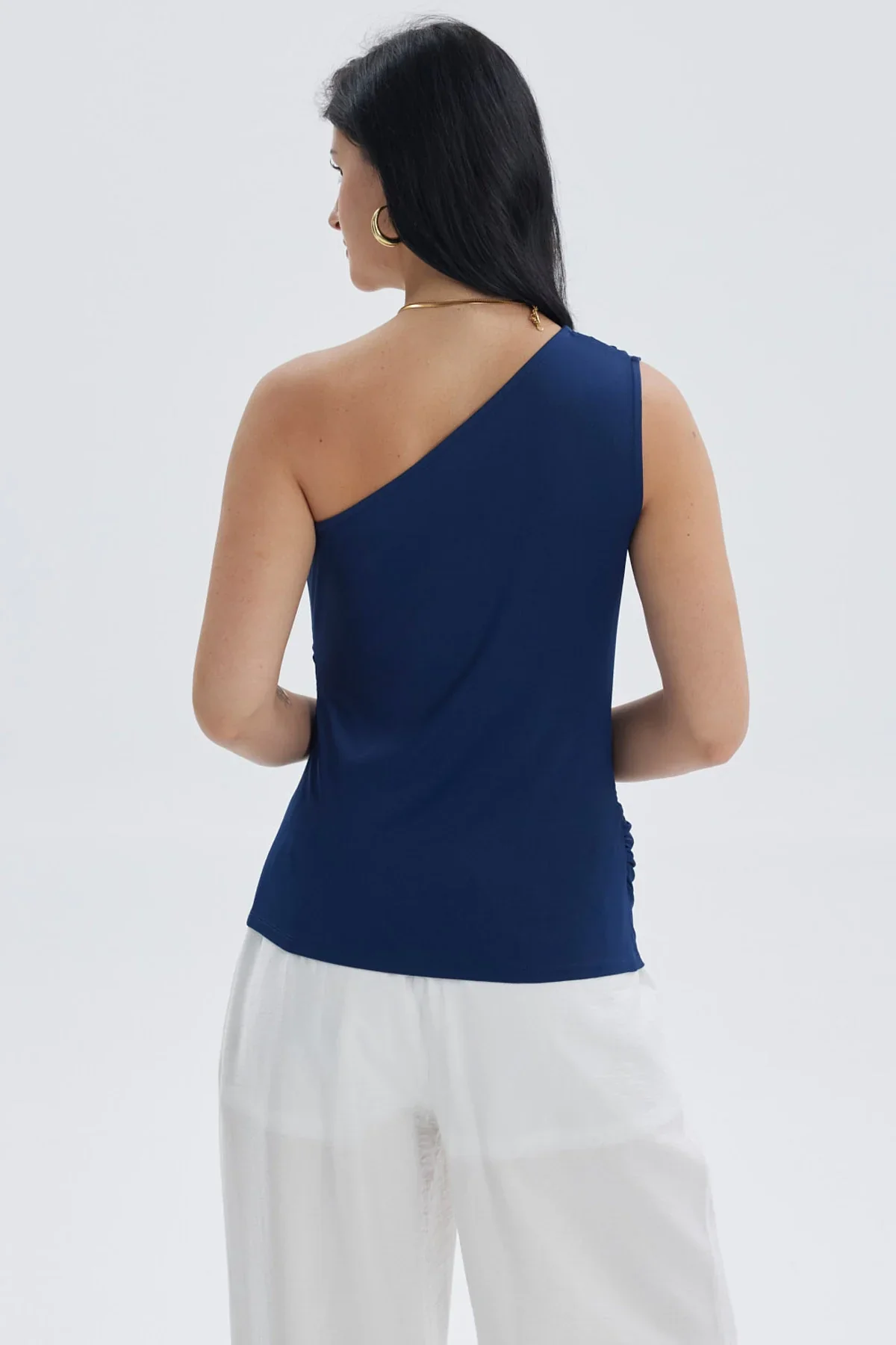 Polera Mujer Con Botones Azul Oscuro - Image 3