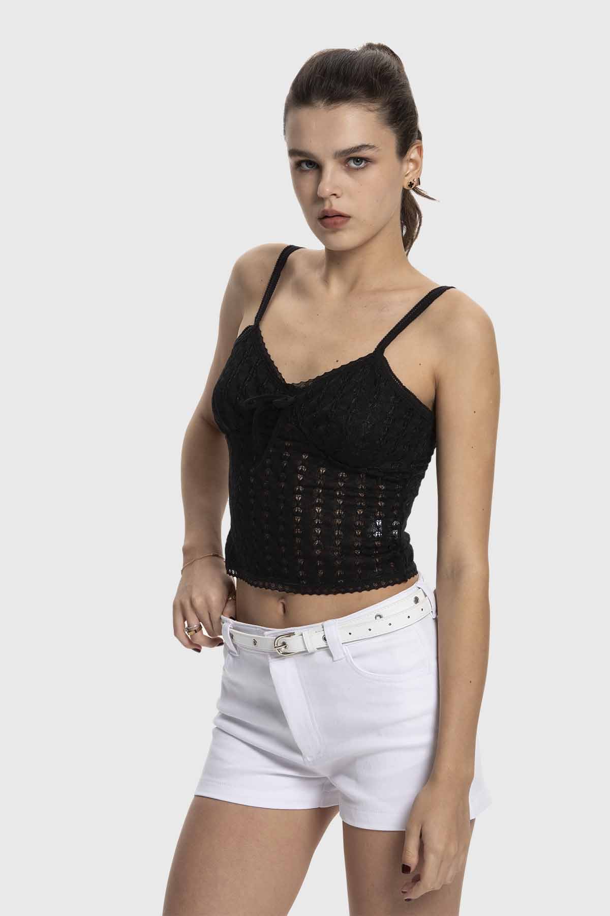 Polera Mujer Con Lazo Negro - Image 2