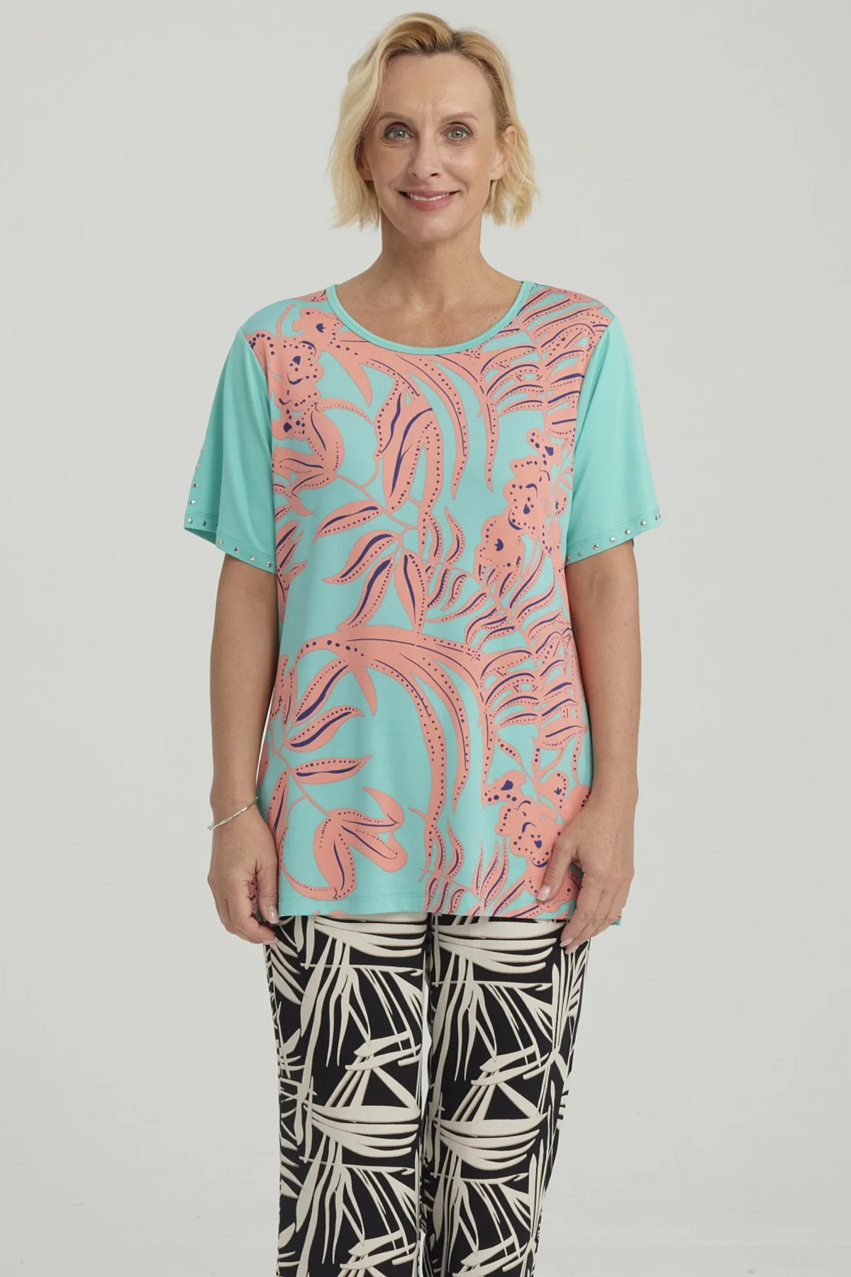 Polera Mujer Cruce Cuello Sandía