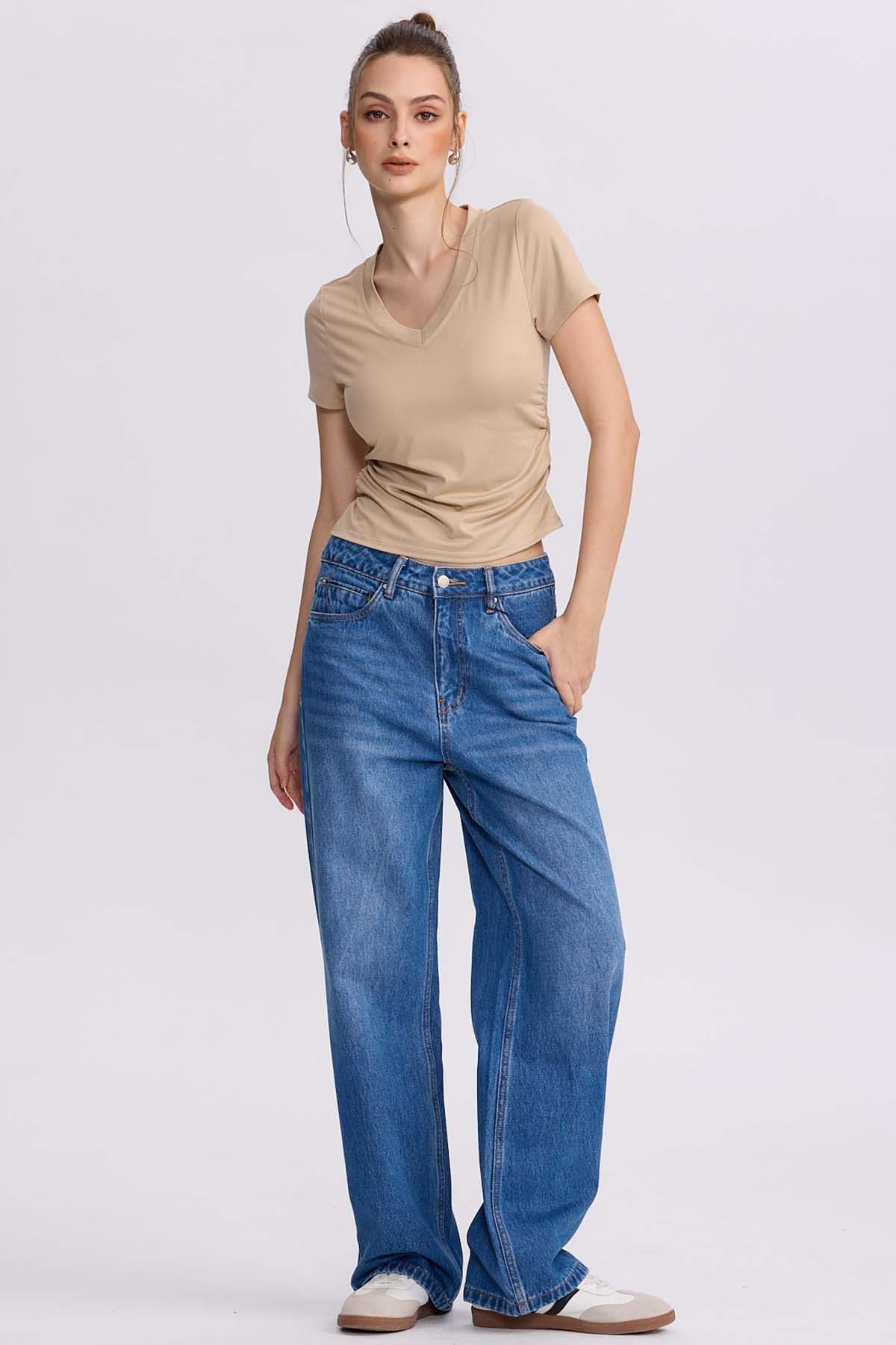 Polera Mujer Deporte Beige - Image 4