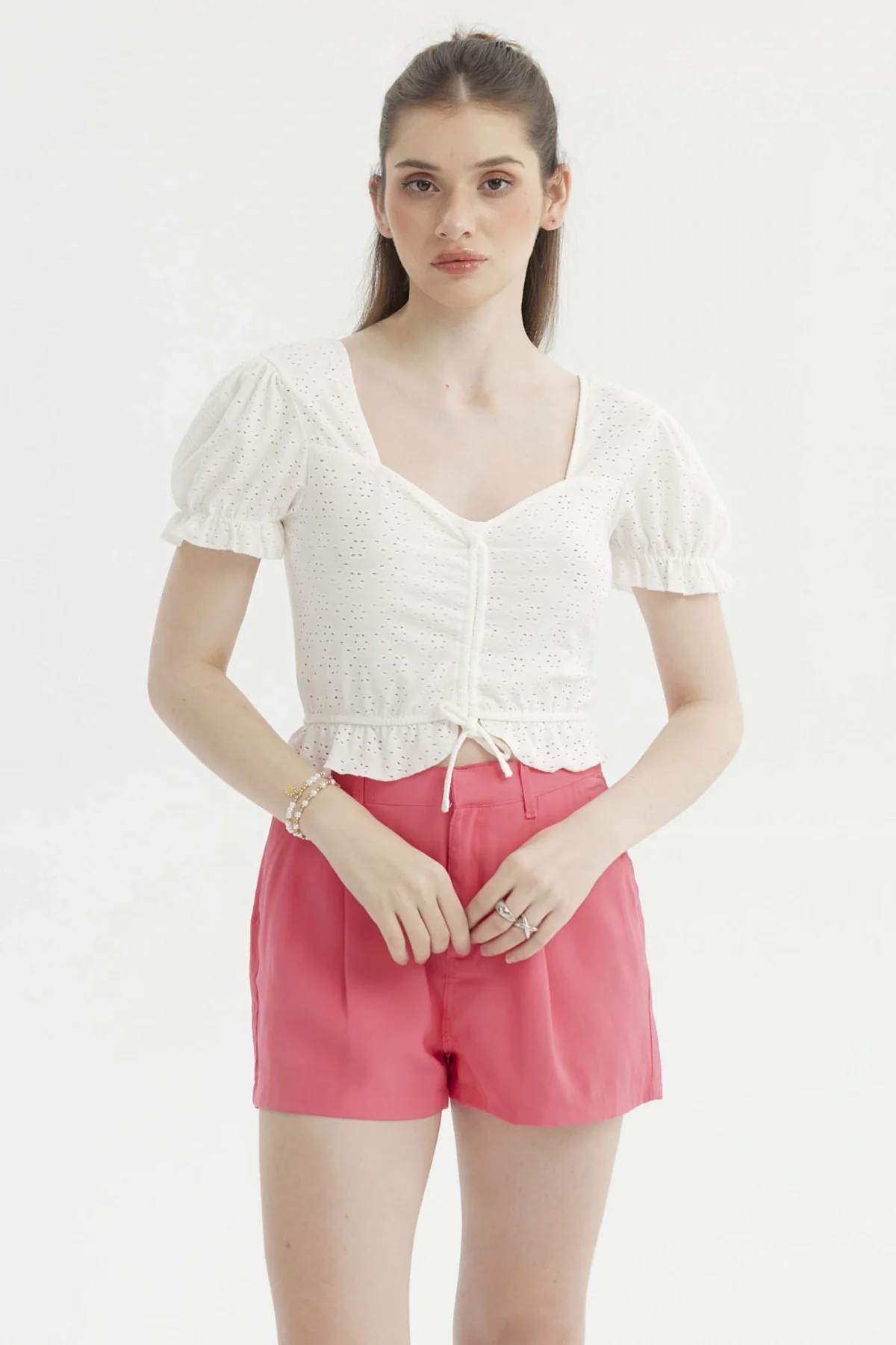 Polera Mujer Englobada Basta Blanco