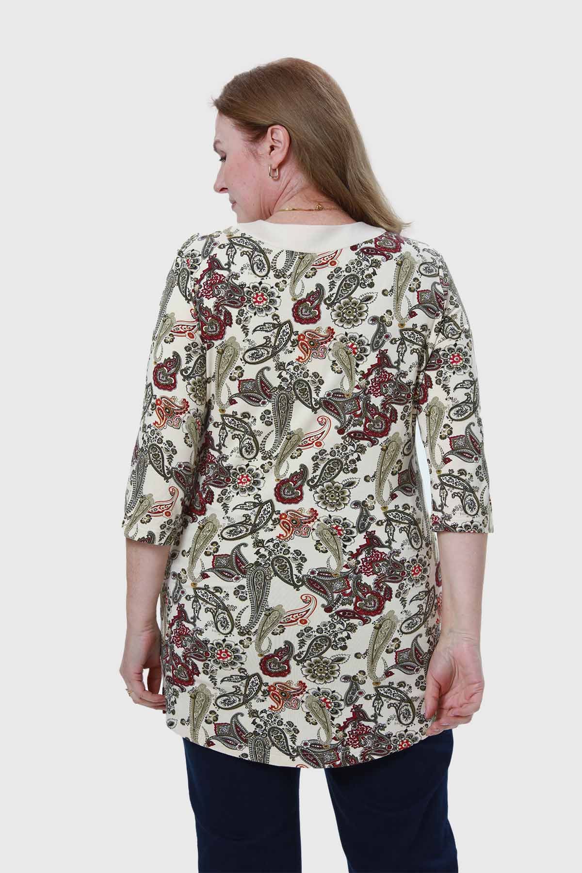 Polera Mujer Print Guinda - Image 3