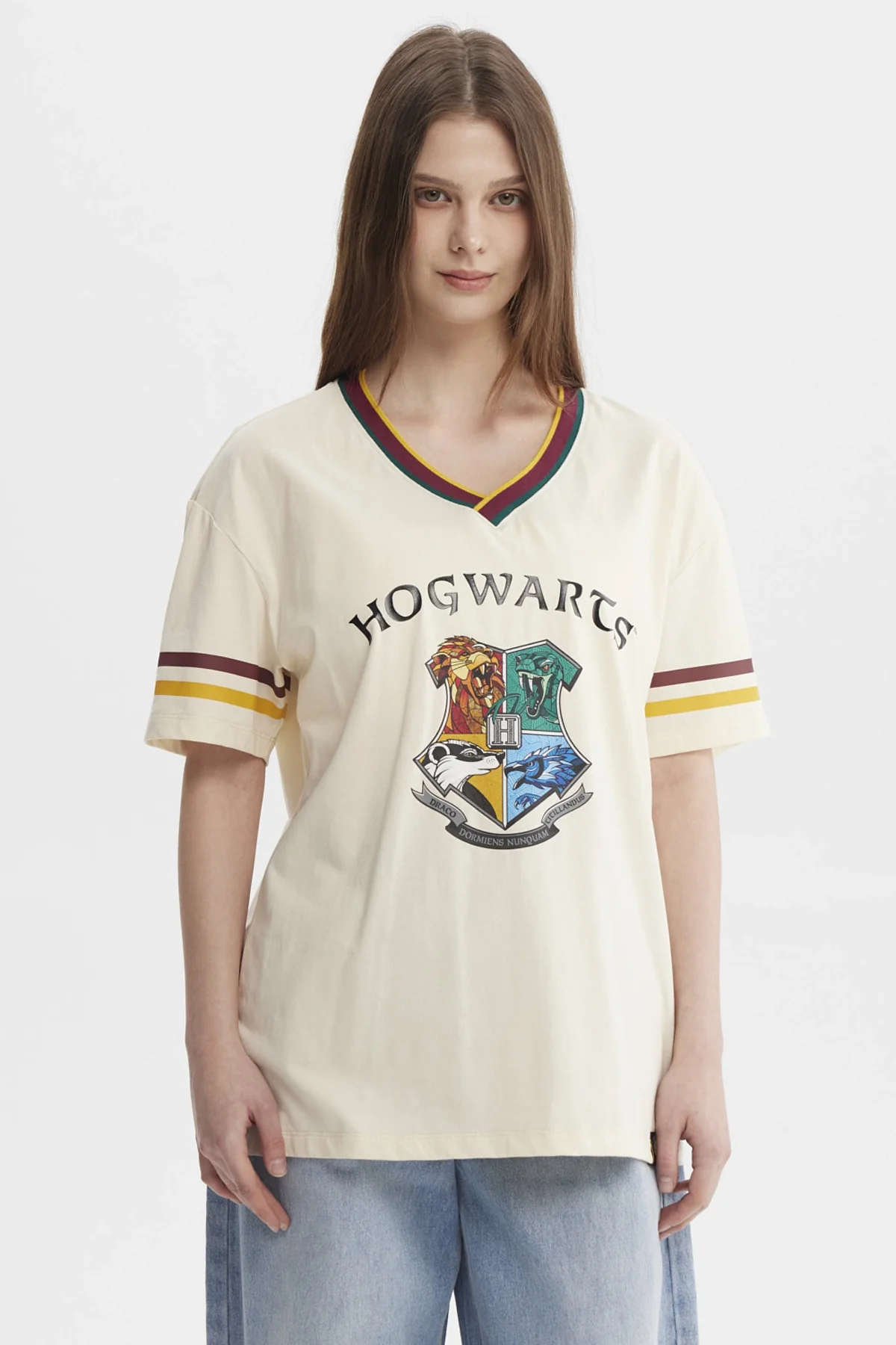 Polera Mujer Harry Potter Beige