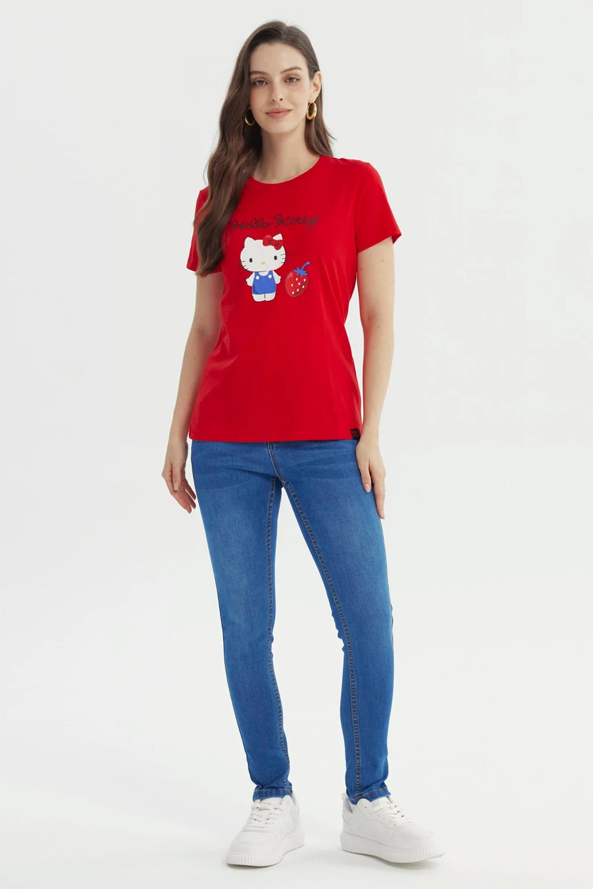 Polera Mujer Hello Kitty Rojo - Image 4