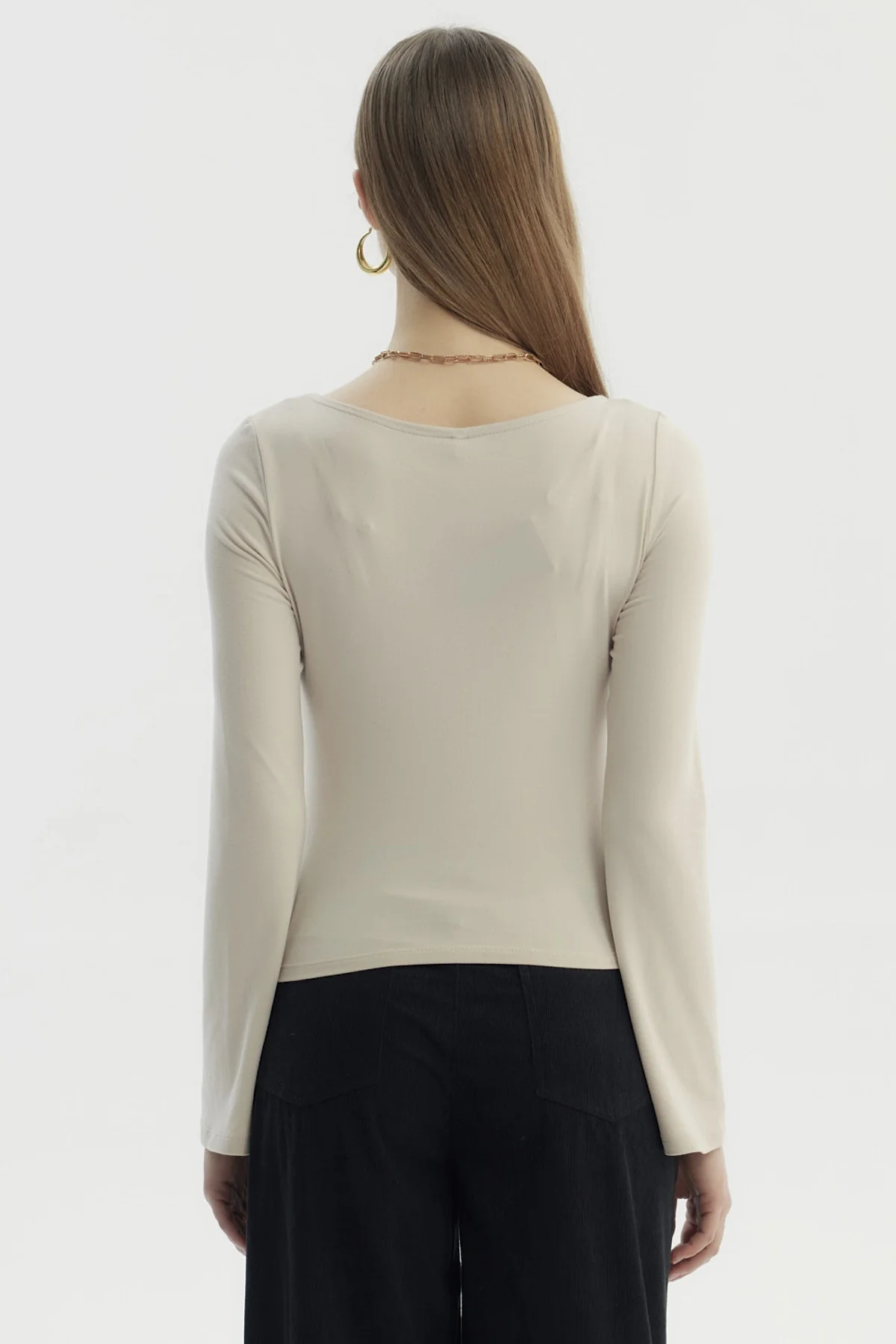 Polera Mujer Juvenil Beige Claro - Image 3