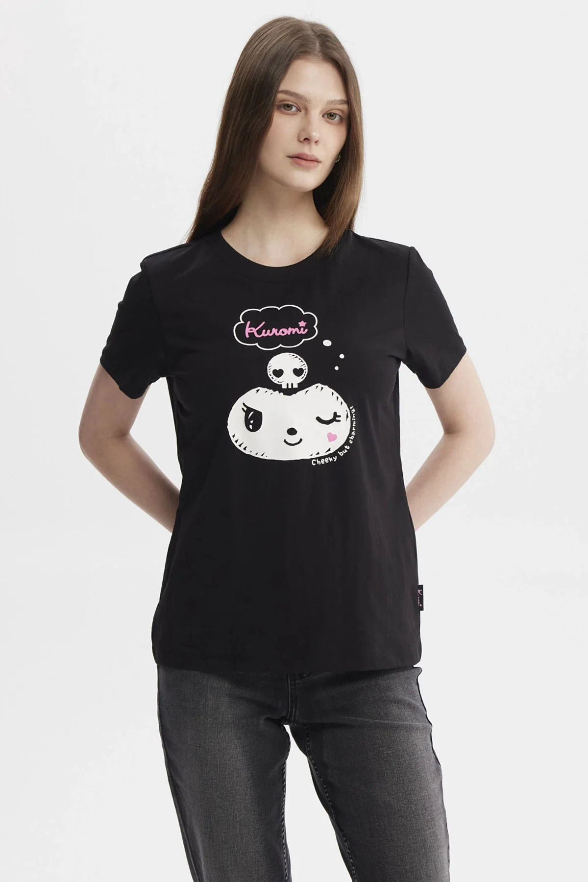 Polera Mujer Kuromi Negro