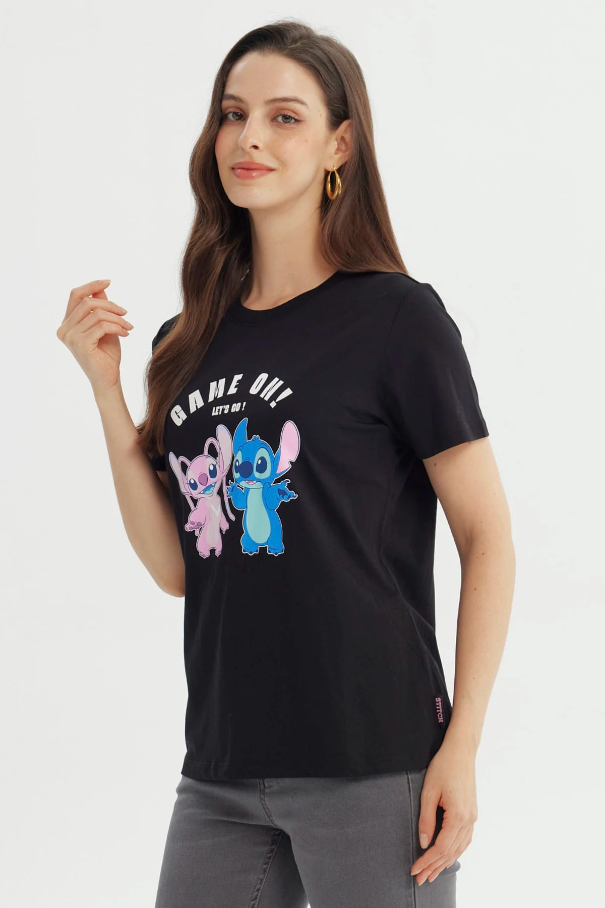 Polera Mujer Lilo & Stitch Negro - Image 2