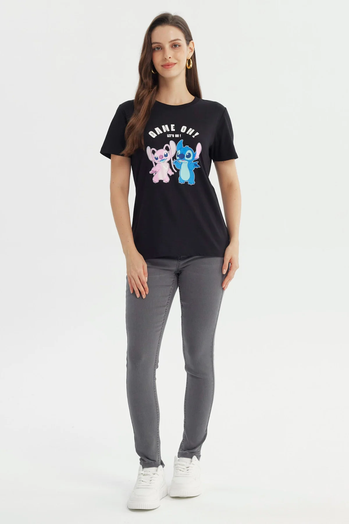 Polera Mujer Lilo & Stitch Negro - Image 4