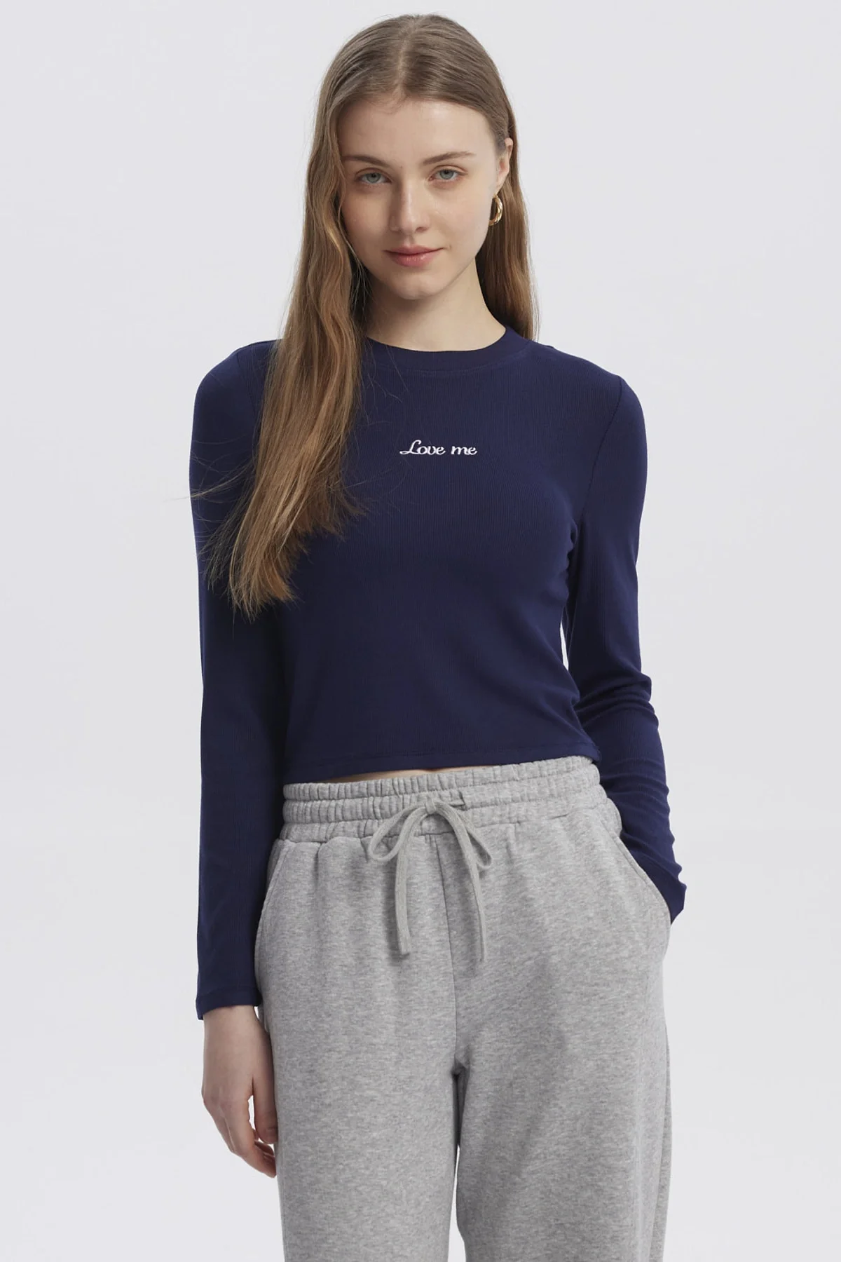 Polera Mujer Mini Print Azul Oscuro