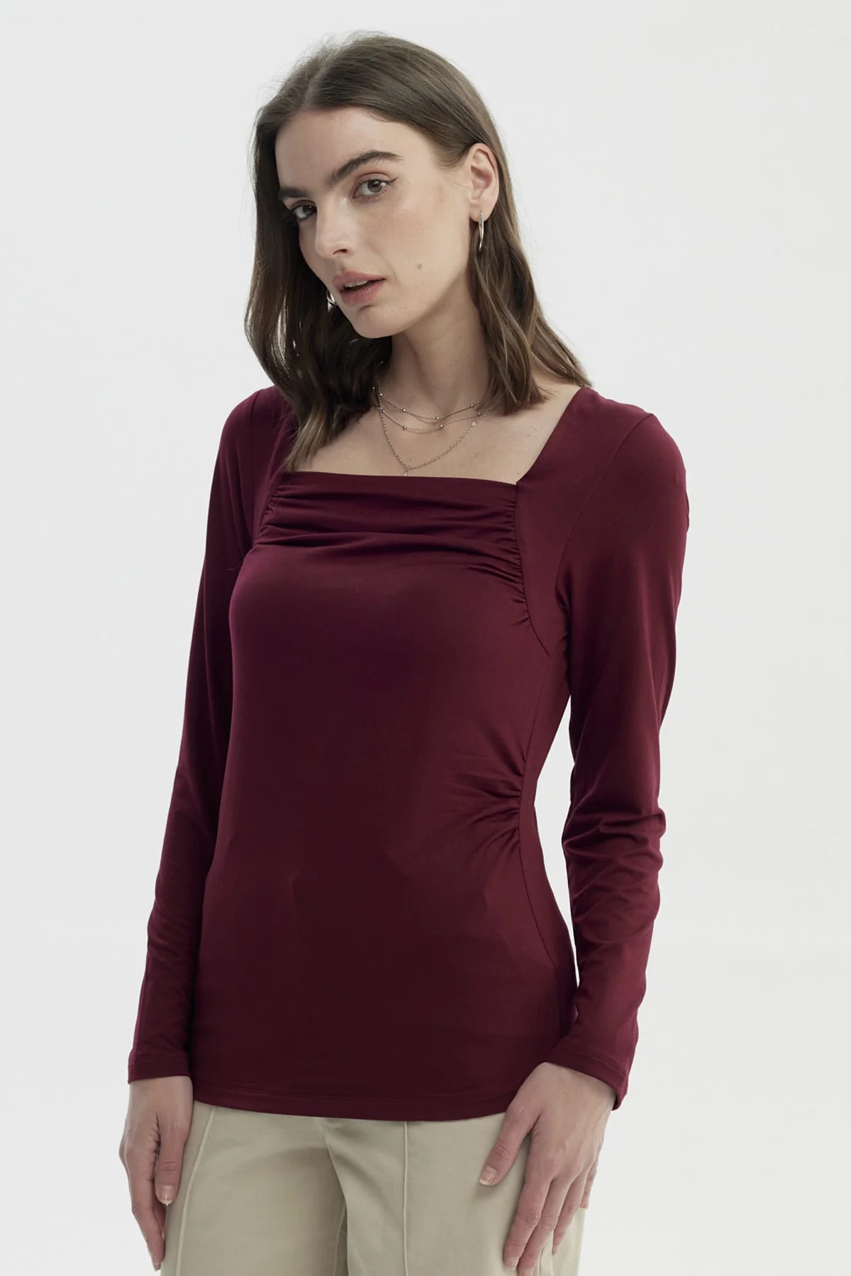Polera Mujer Burdeo - Image 2