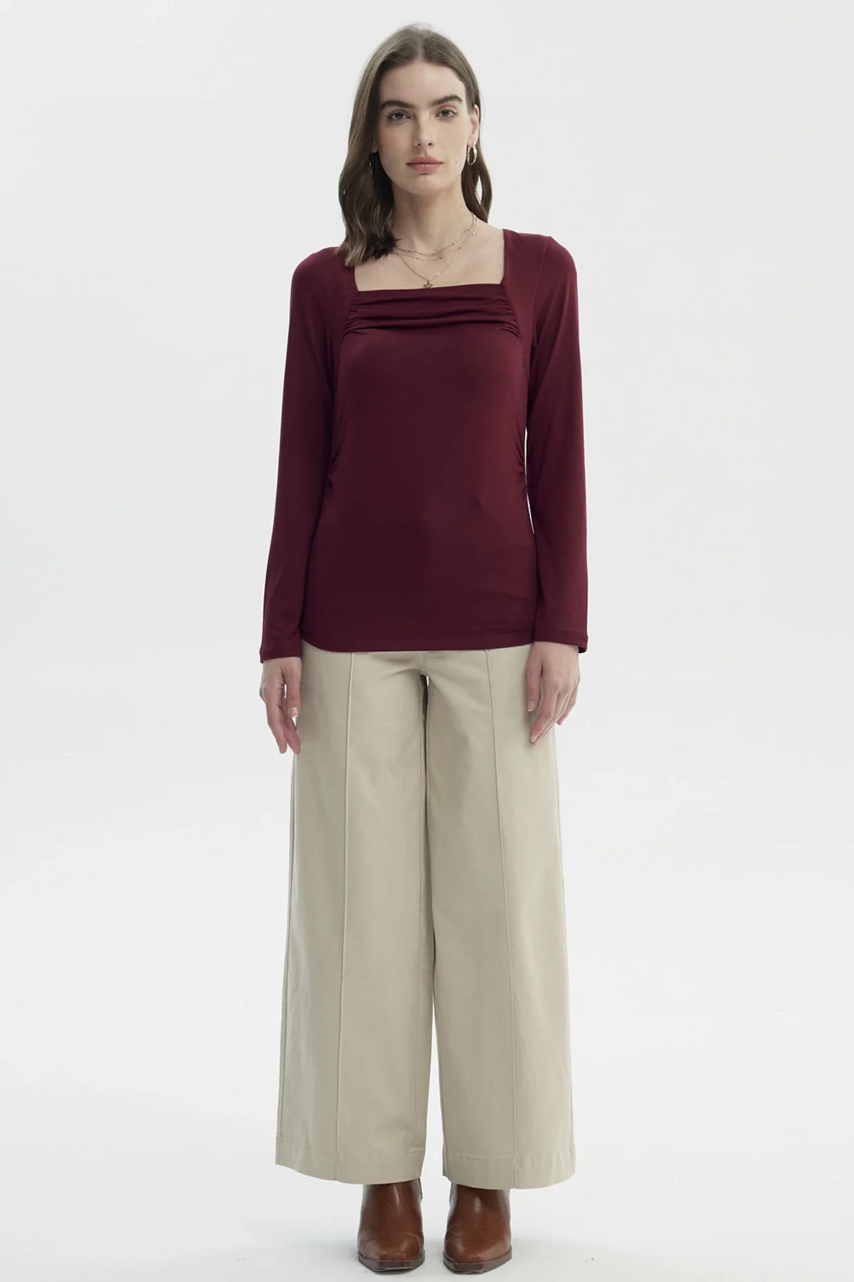 Polera Mujer Burdeo - Image 4