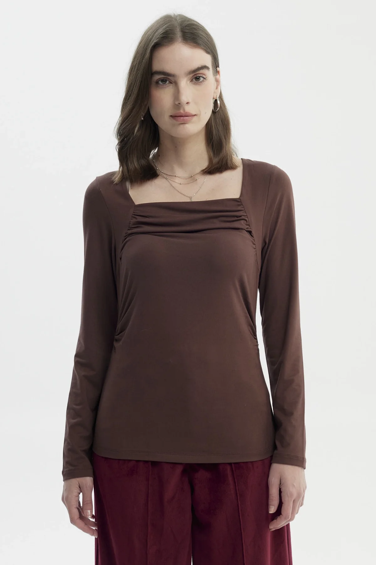 Polera Mujer Café Oscuro