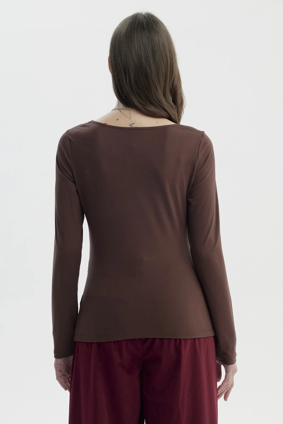 Polera Mujer Café Oscuro - Image 3