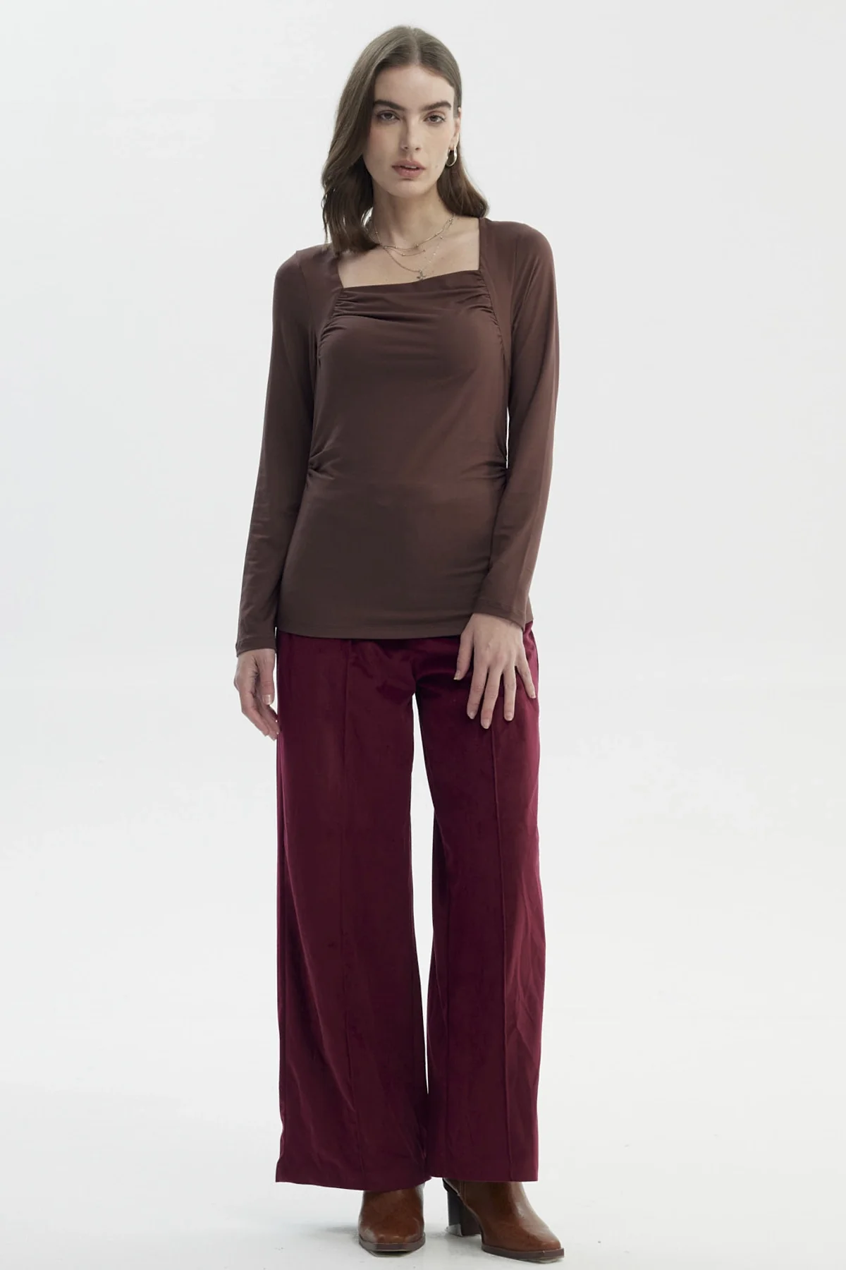 Polera Mujer Café Oscuro - Image 4
