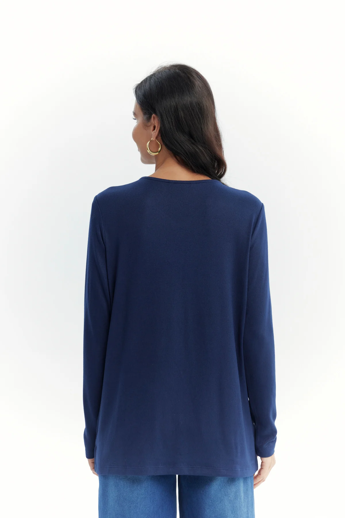 Polera Mujer Slim Azul Oscuro - Image 3