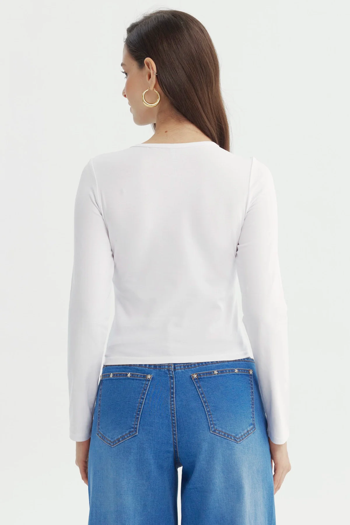 Polera Mujer Slim Blanco - Image 3