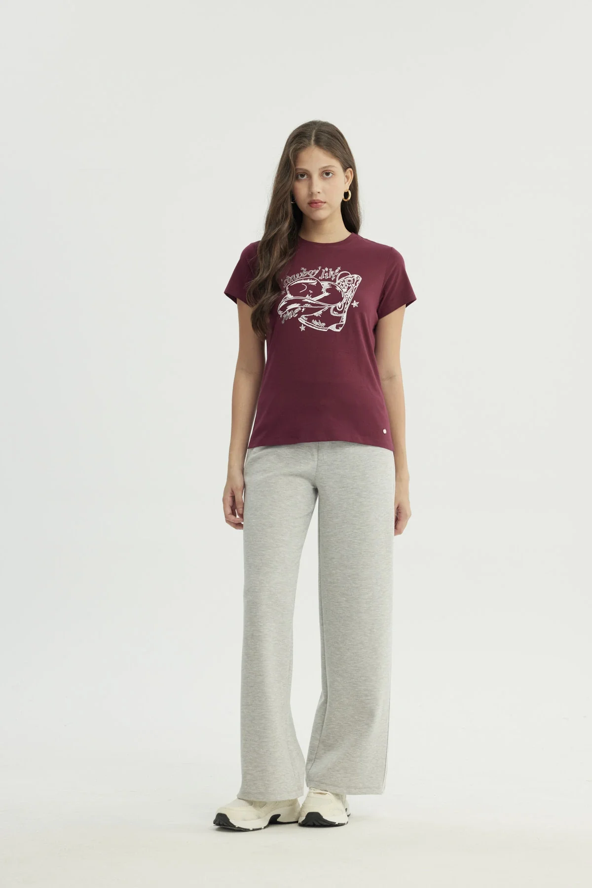 Polera Mujer Slim Burdeo - Image 4