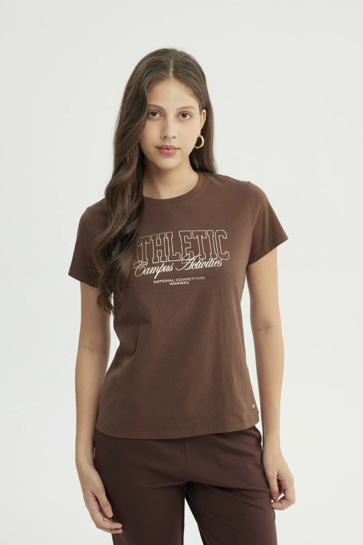 Polera Mujer Slim Café