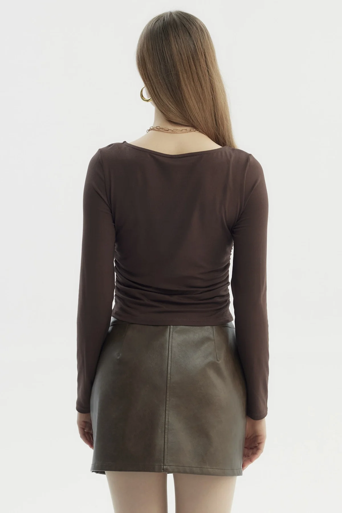 Polera Mujer Slim Chocolate - Image 3
