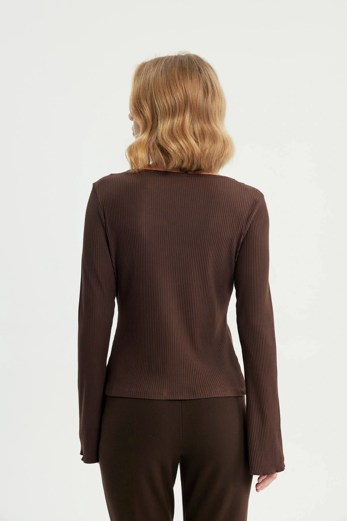Polera Mujer Slim Chocolate - Image 3