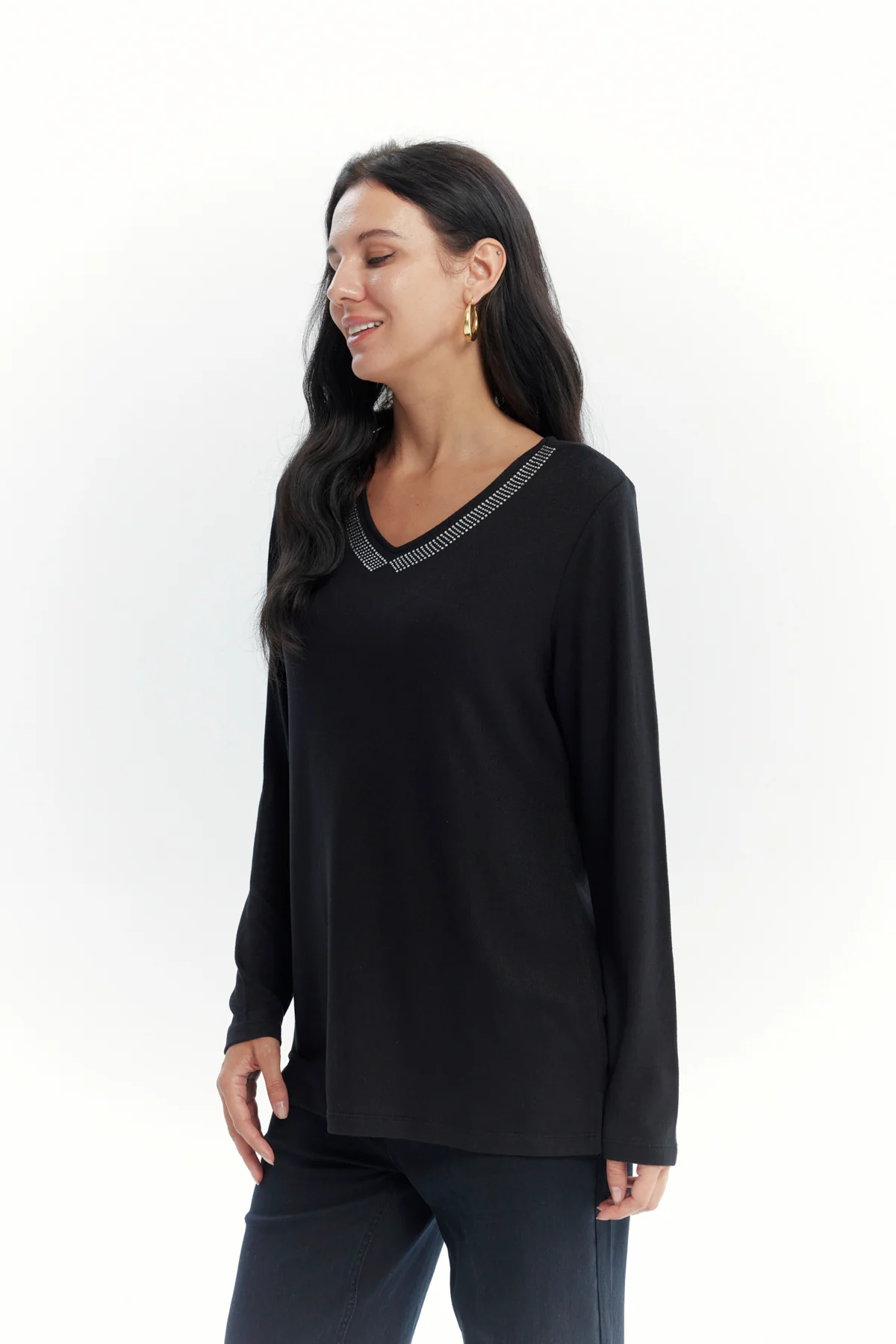Polera Mujer Slim Negro - Image 2
