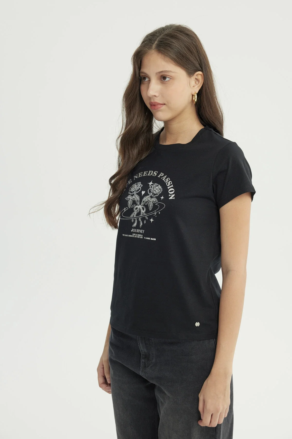 Polera Mujer Slim Negro - Image 2
