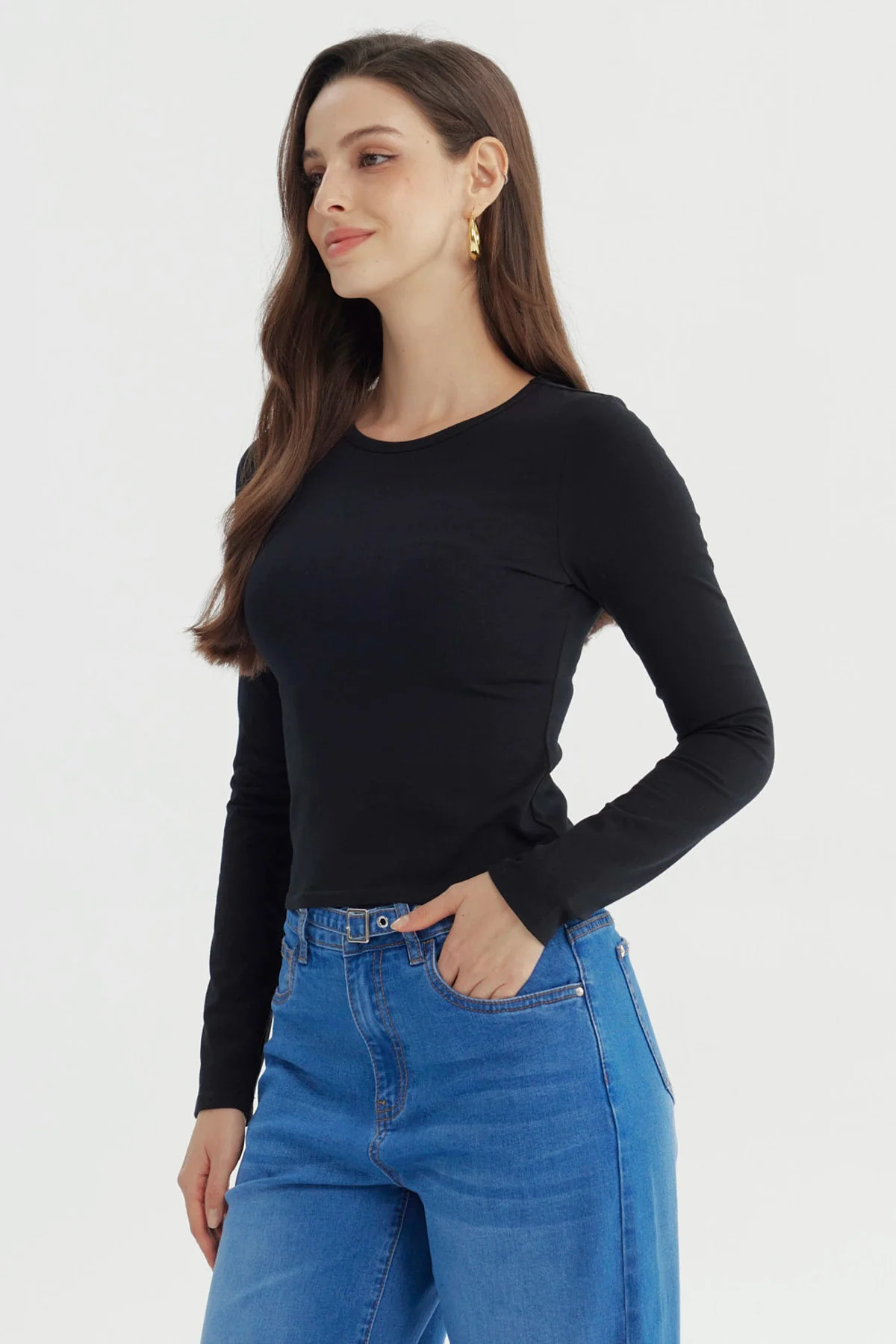 Polera Mujer Slim Negro - Image 2
