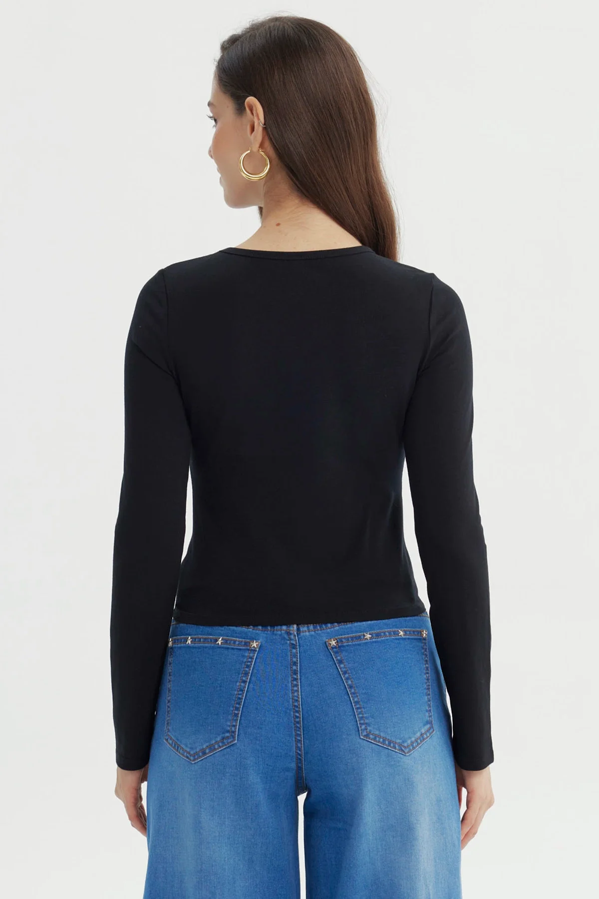 Polera Mujer Slim Negro - Image 3